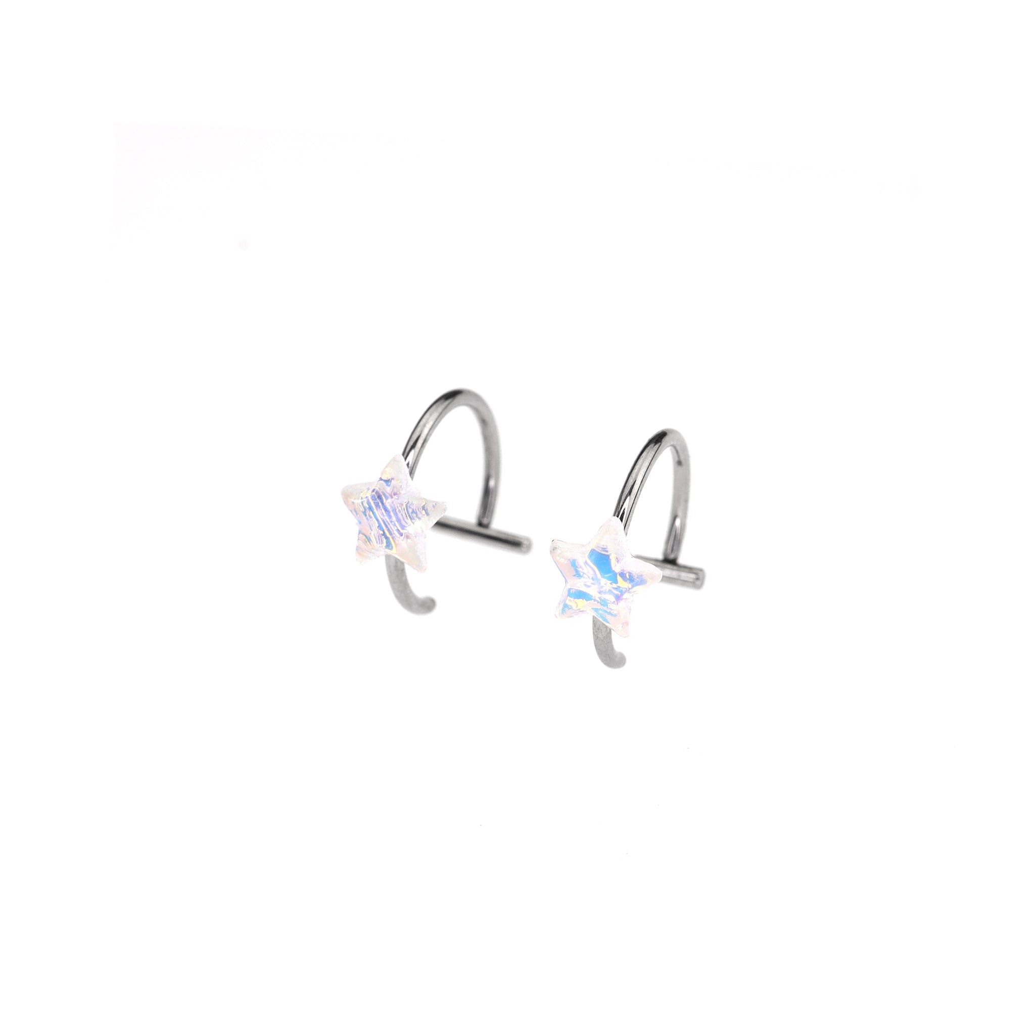 stainless steel Pentagram Resin Lip Clip
