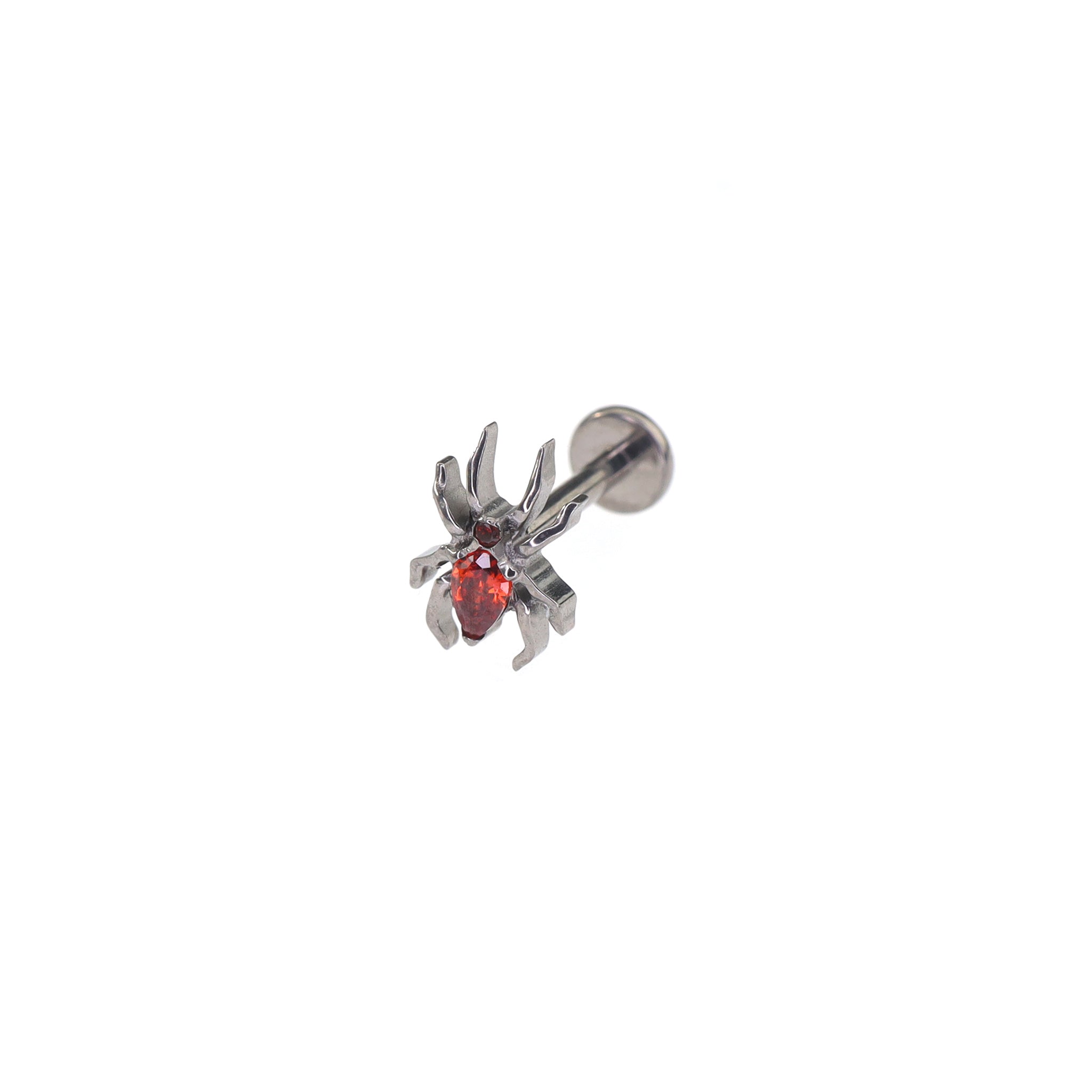 Rainbow CZ Spider Internally Threaded Titanium Studs