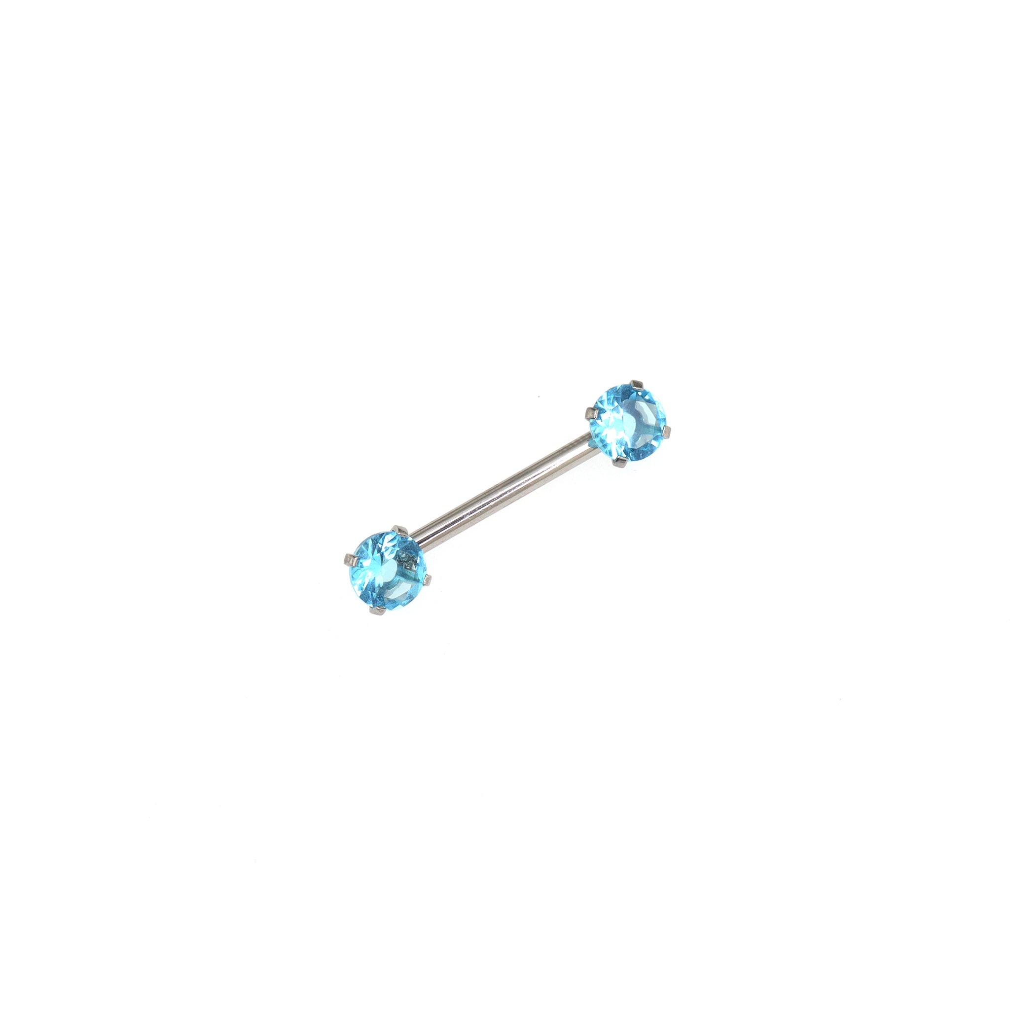 Round CZ Stainless Steel Nipple Rings