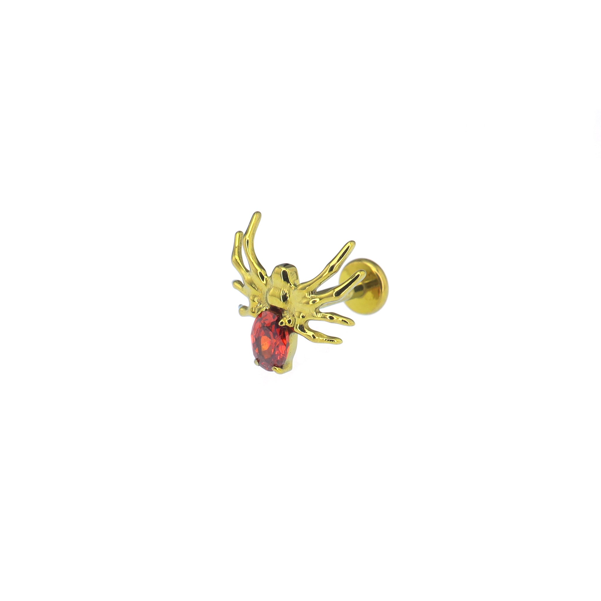 Crystal Spider Titanium Ear Studs