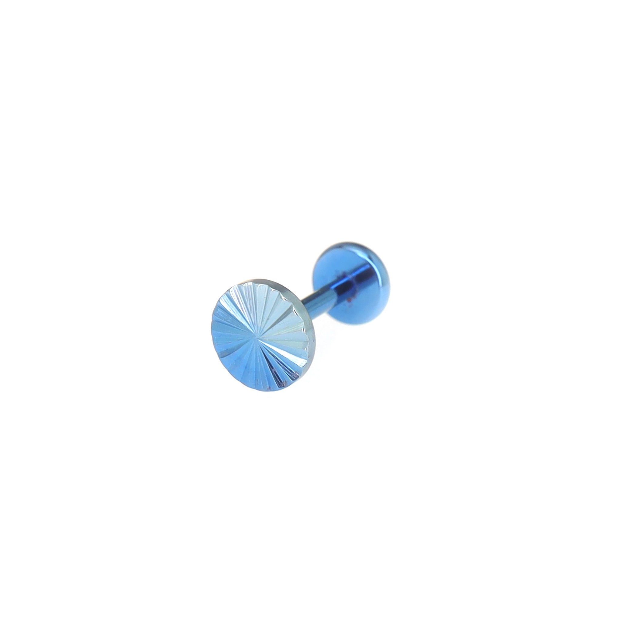 Engraved Line Circle Titanium Ear Studs