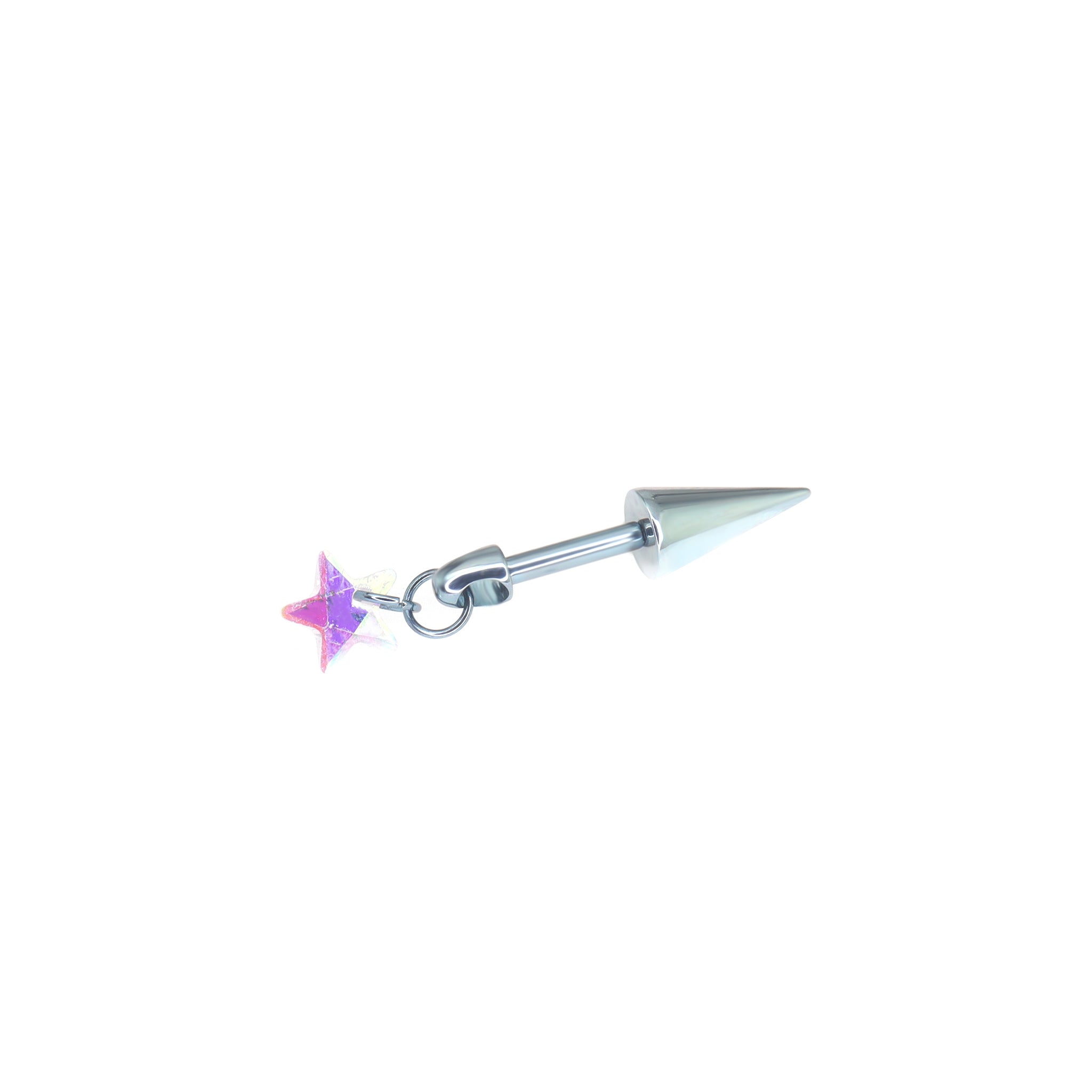 Spike & CZ Screwdriver Titanium Helix Studs