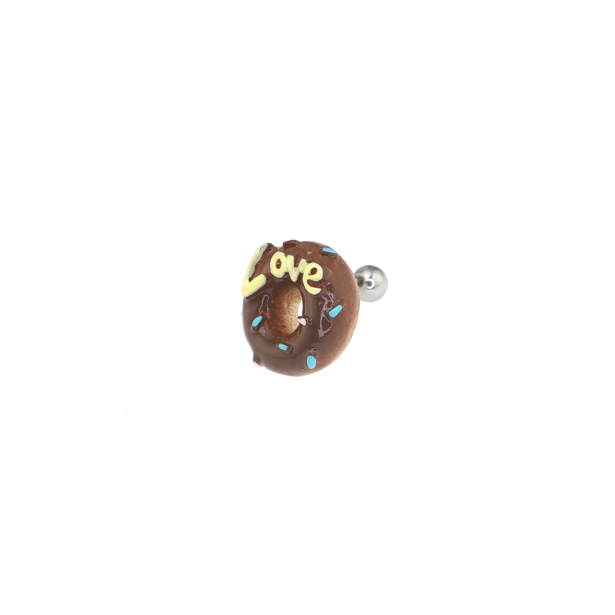 Resin Donut stainless steel Ear Studs