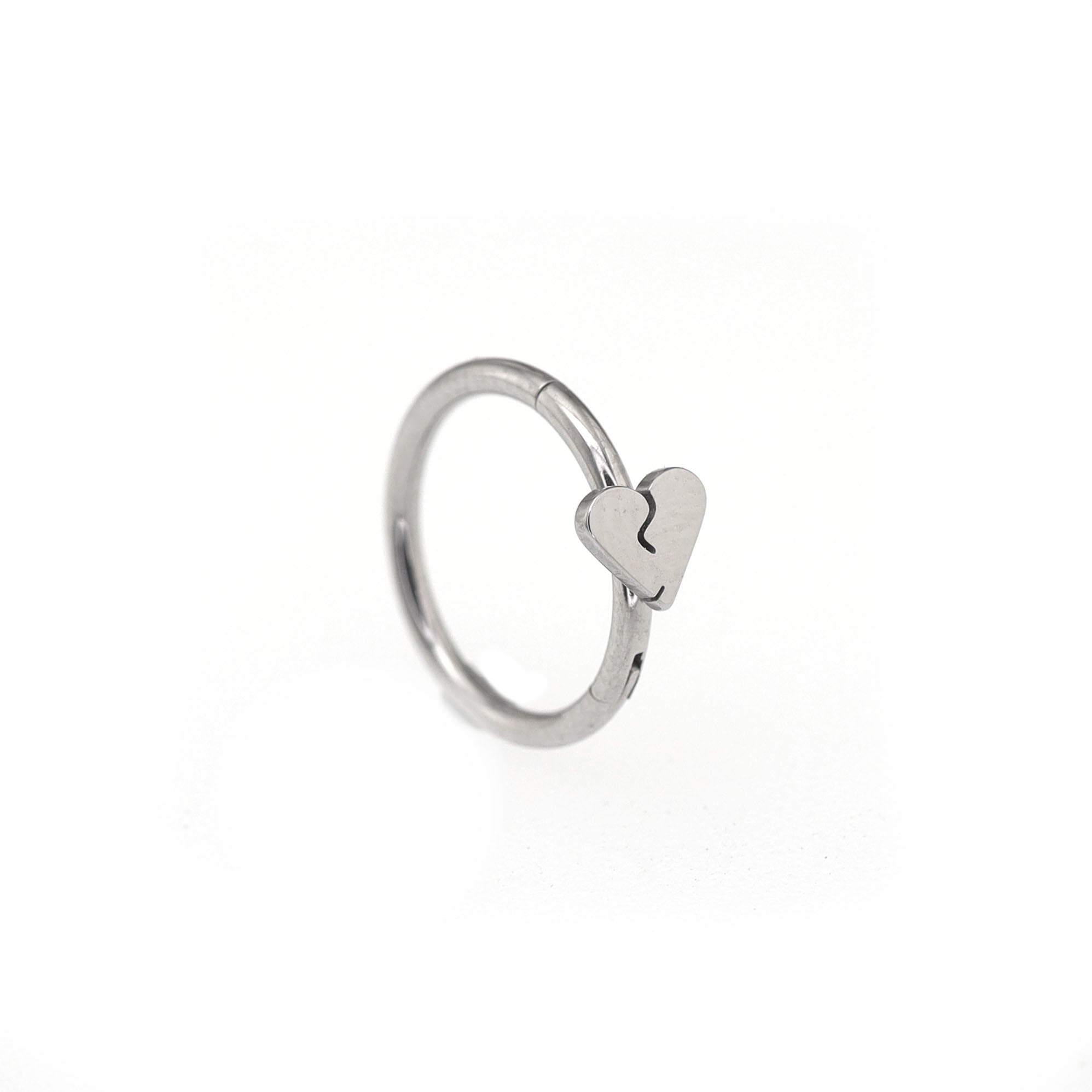 Broken Heart stainless steel Segment Hoop