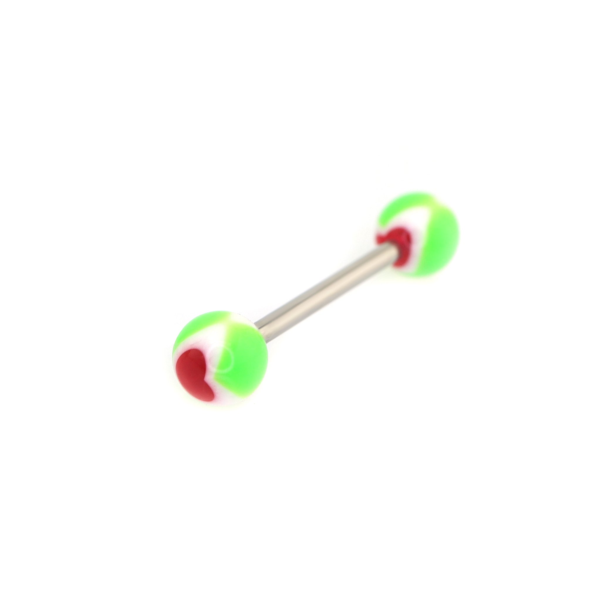 6PCS Heart Shaped Acrylic Barbell Studs Set