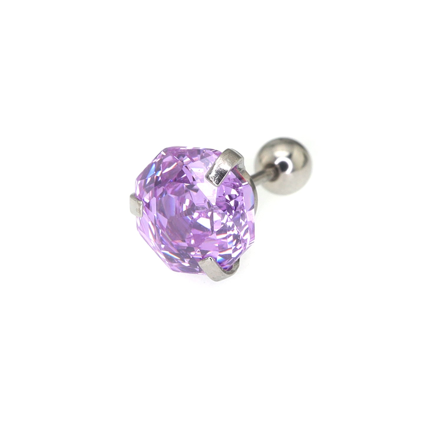 6mm Rose Cut CZ Ear Stud