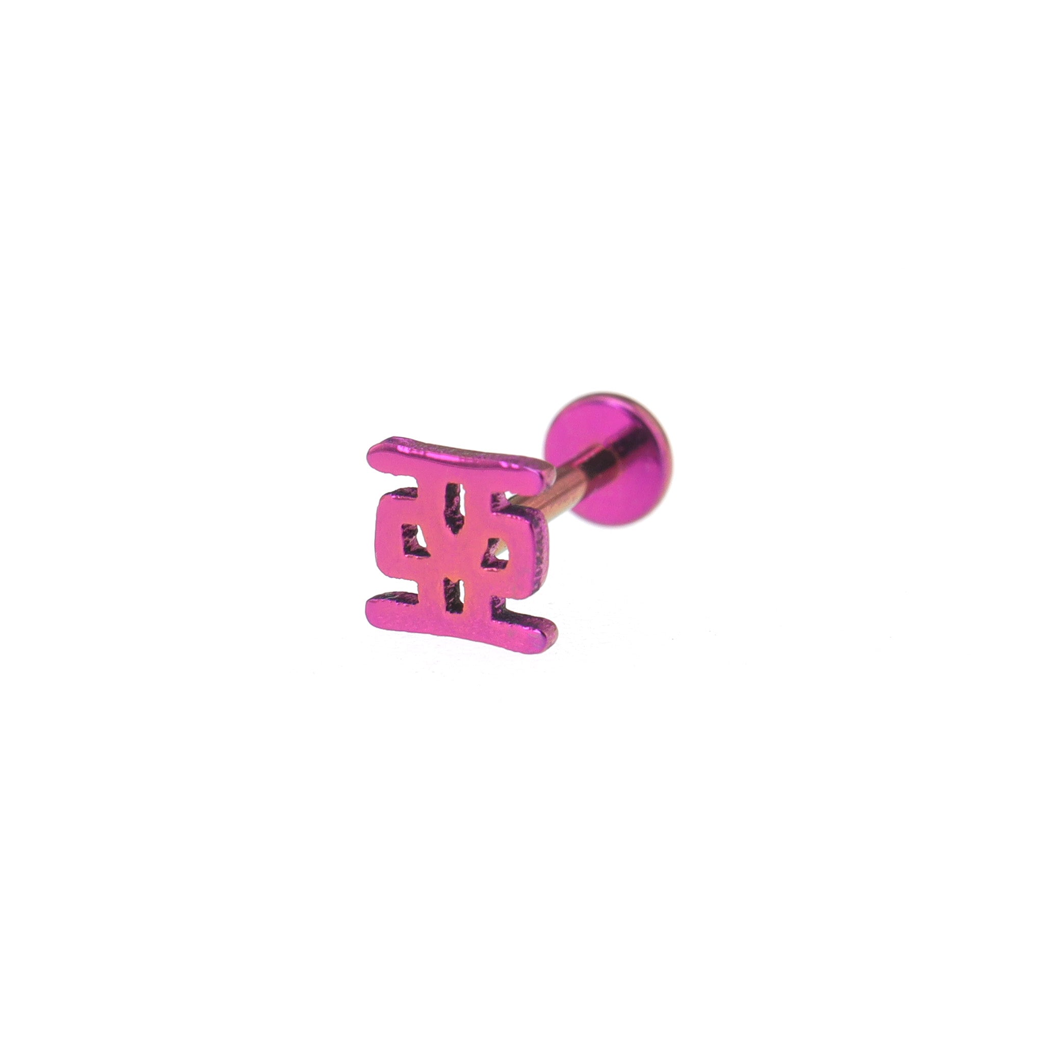 Text Engraved Titanium Ear Studs ph1