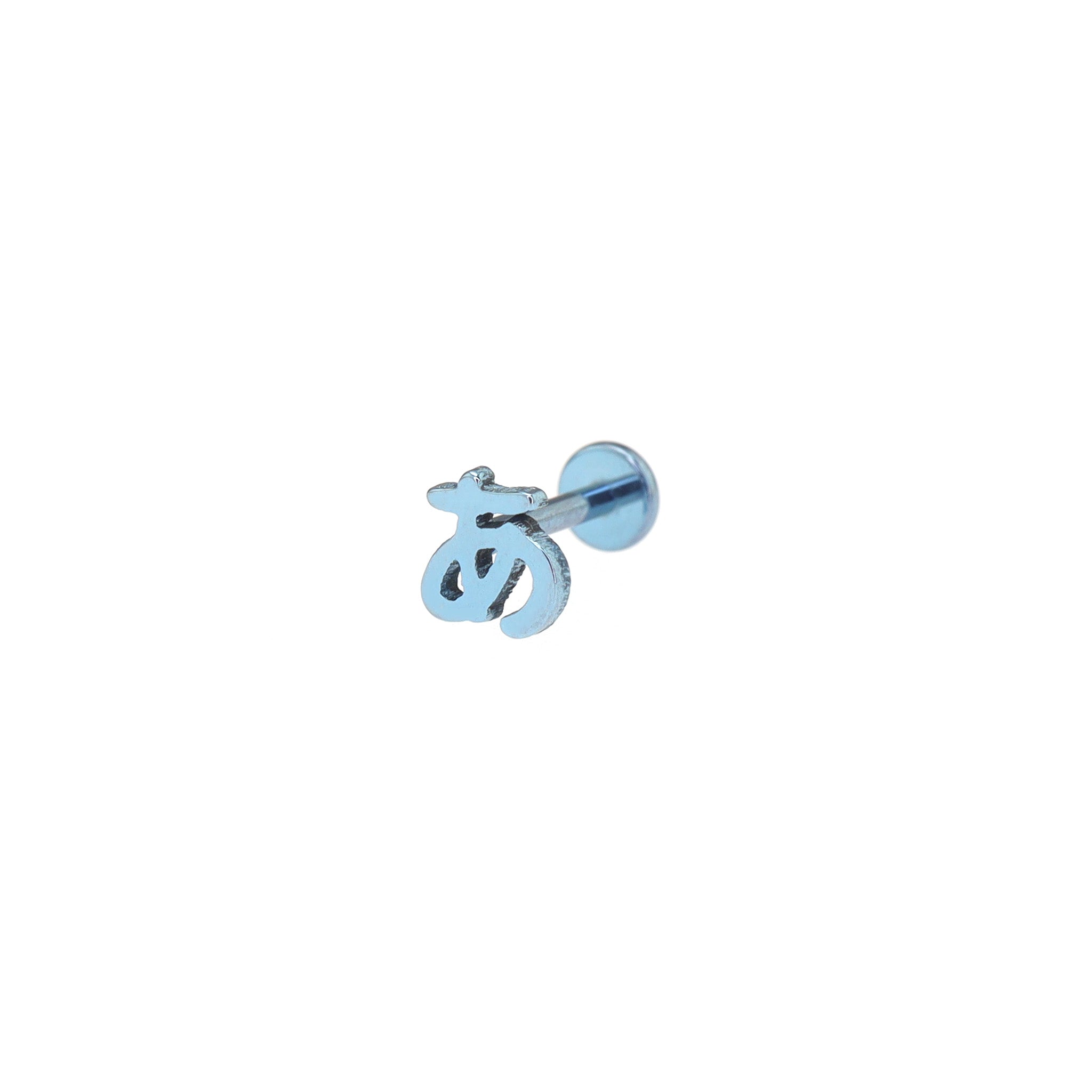 Text Engraved Titanium Ear Studs ph1