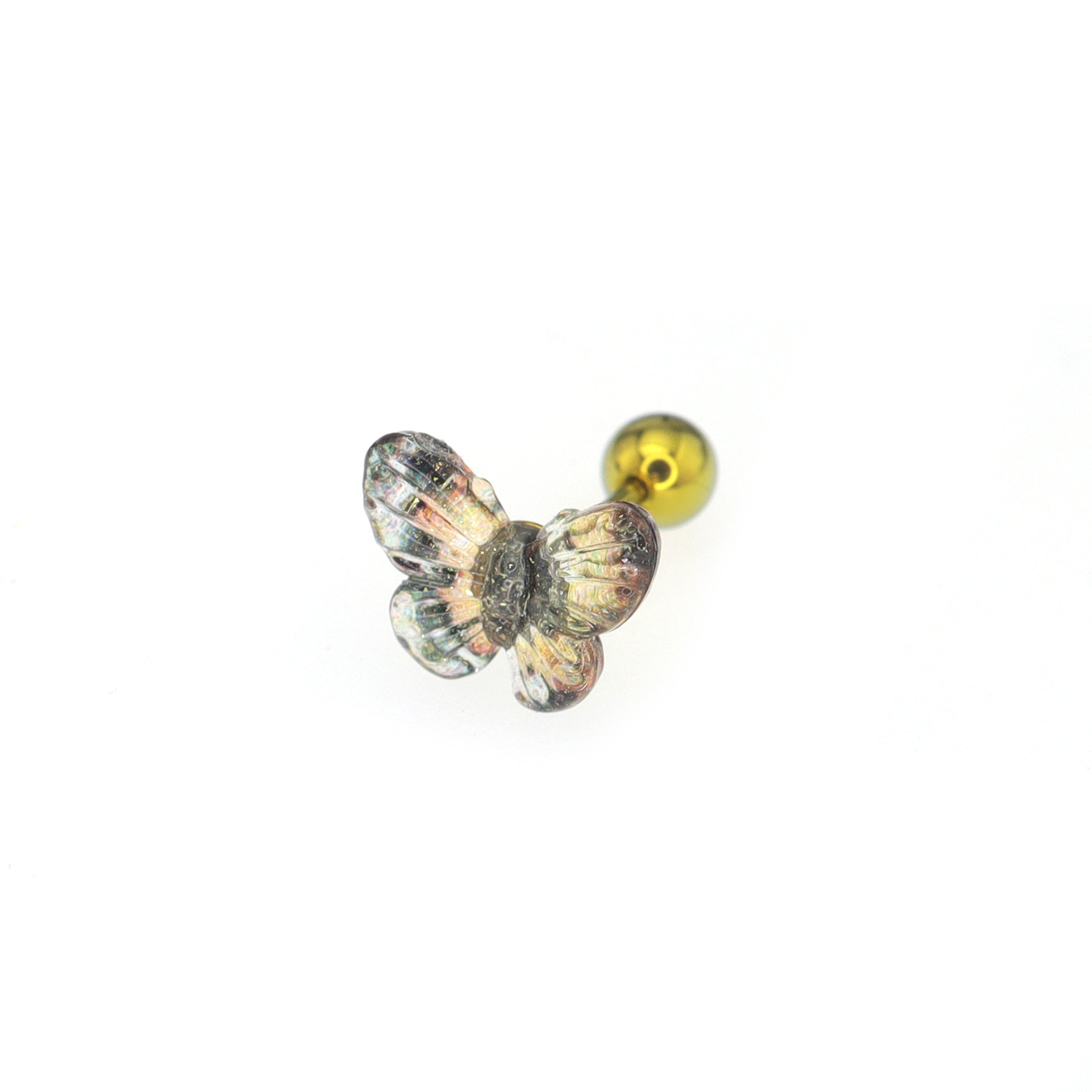Translucent Gradient Butterfly Titanium Ear Studs ph1