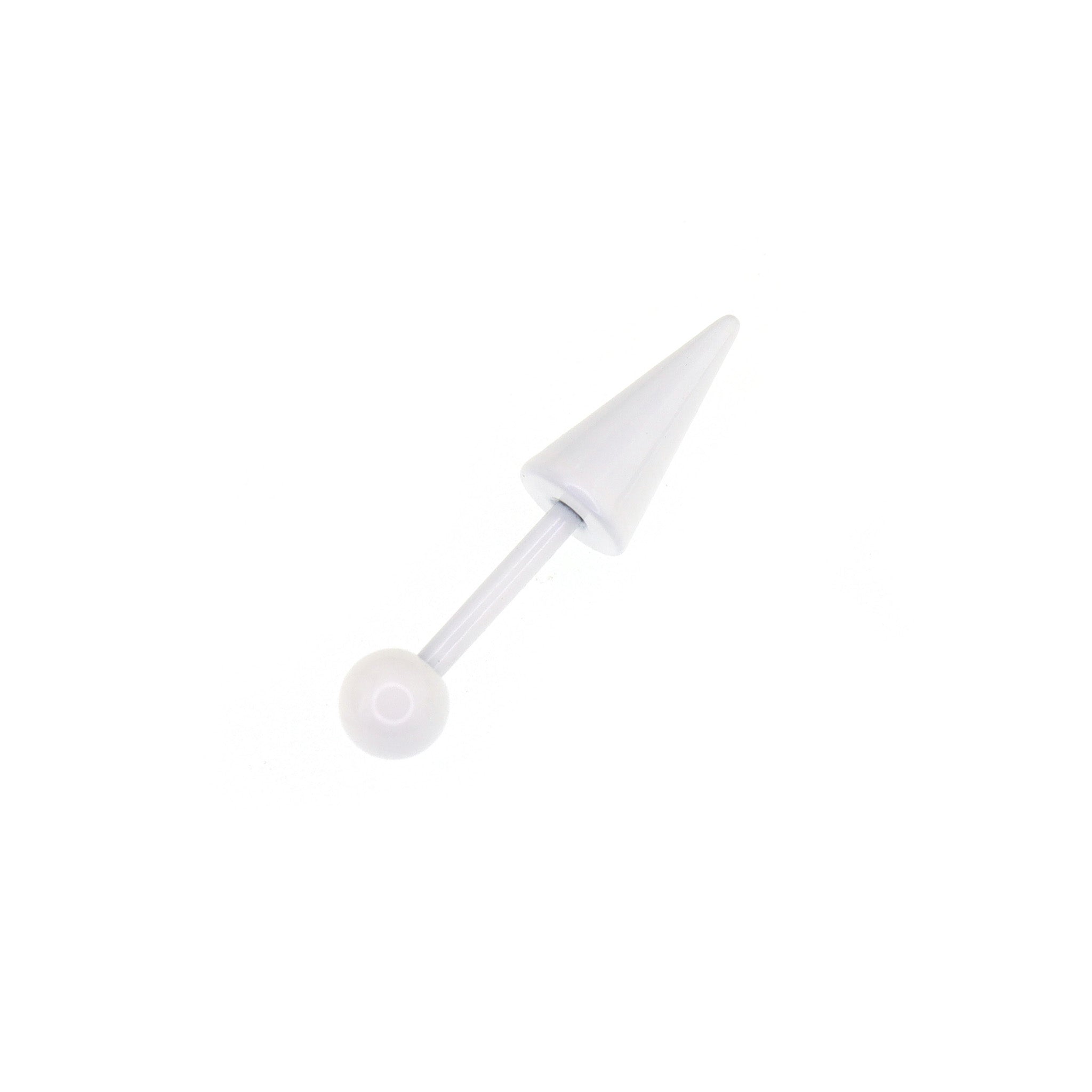 White Enamel Externally Threaded stainless steel Helix Studs ph1
