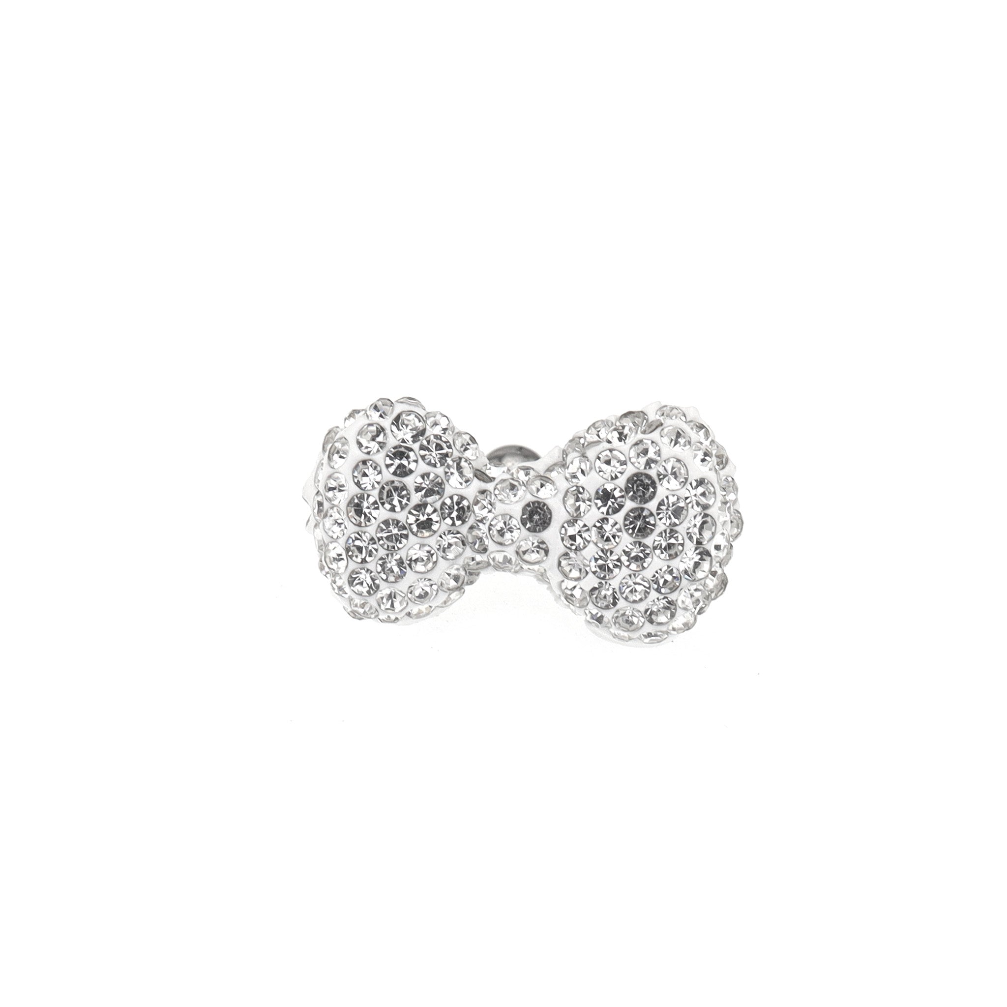 High-Shine Full CZ Bow stainless steel Ear Studs ph1