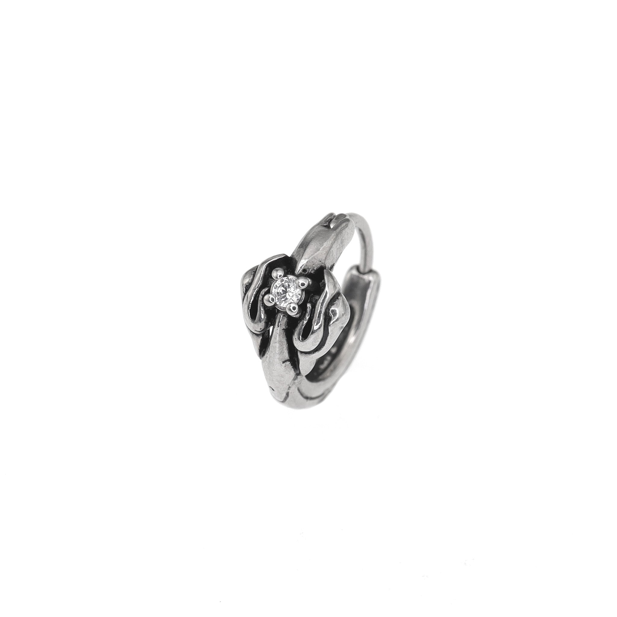 Gothic White CZ tainless steel Earrings ph1