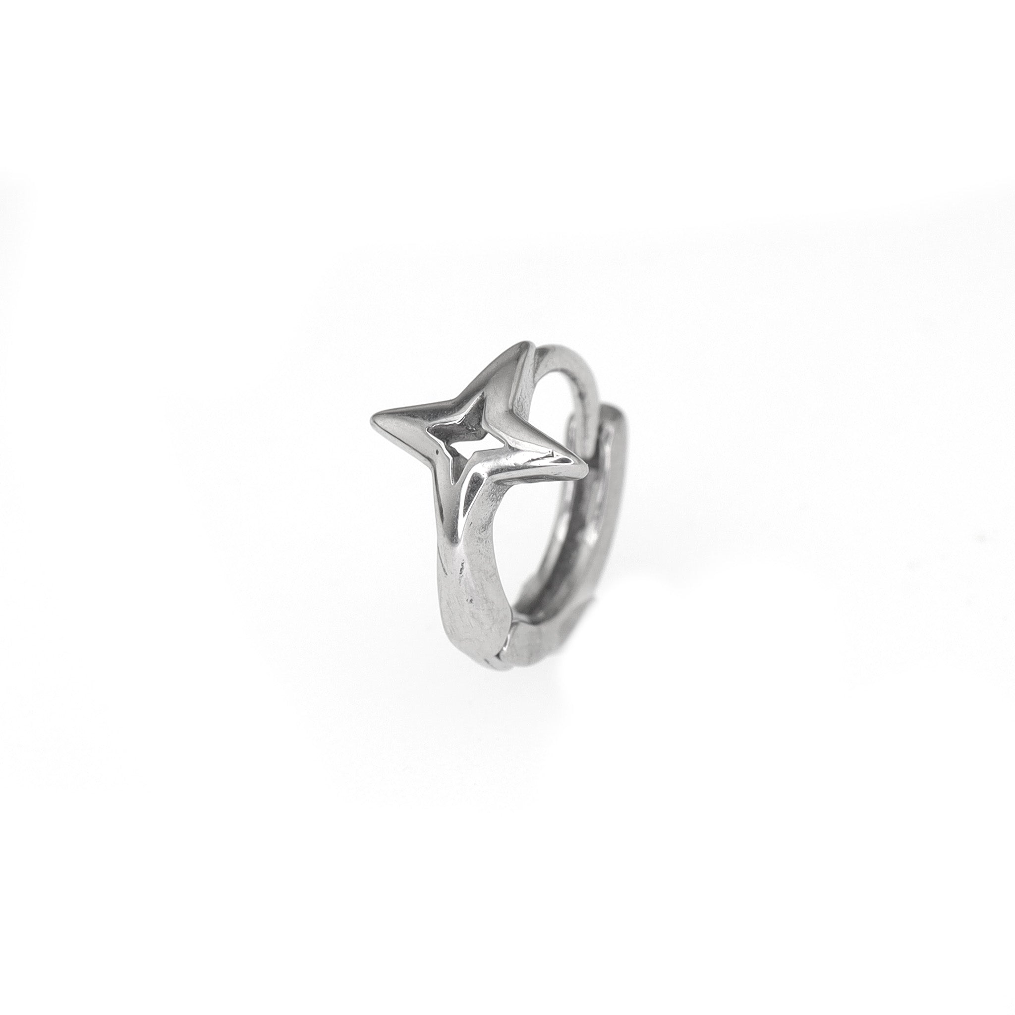 Openwork Four-Point Star tainless steel Earrings ph1