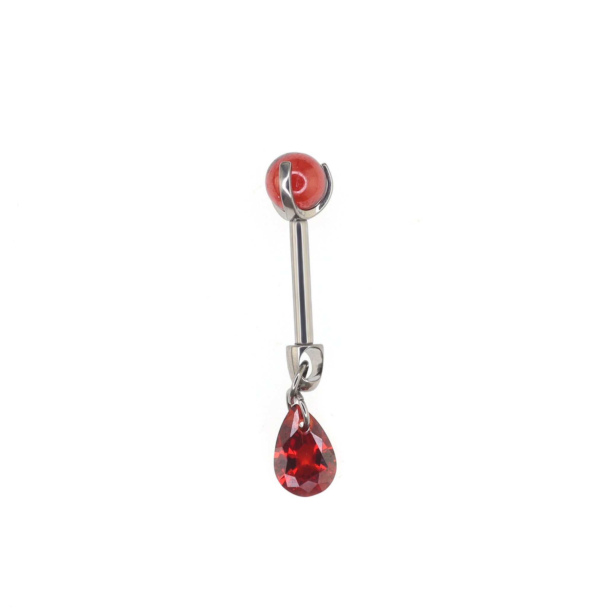 Gothic Red Teardrop Pendant Titanium Cartilage Studs ph1