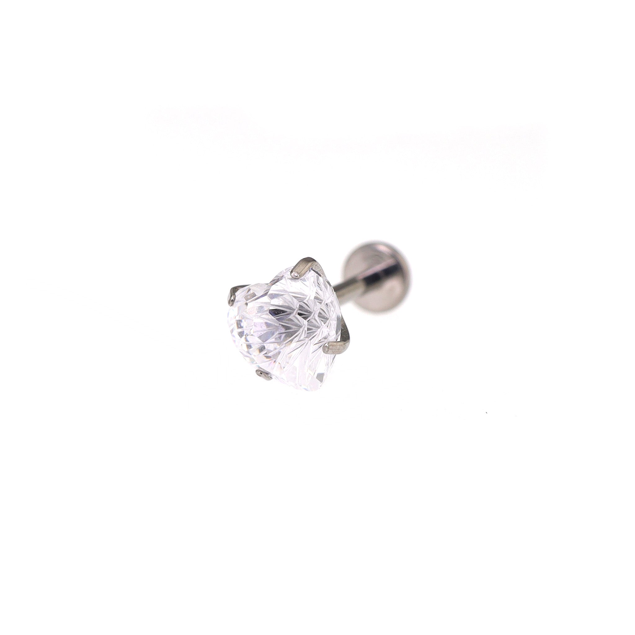 Purple Heart Firework-Cut Titanium Internally Threaded Studs