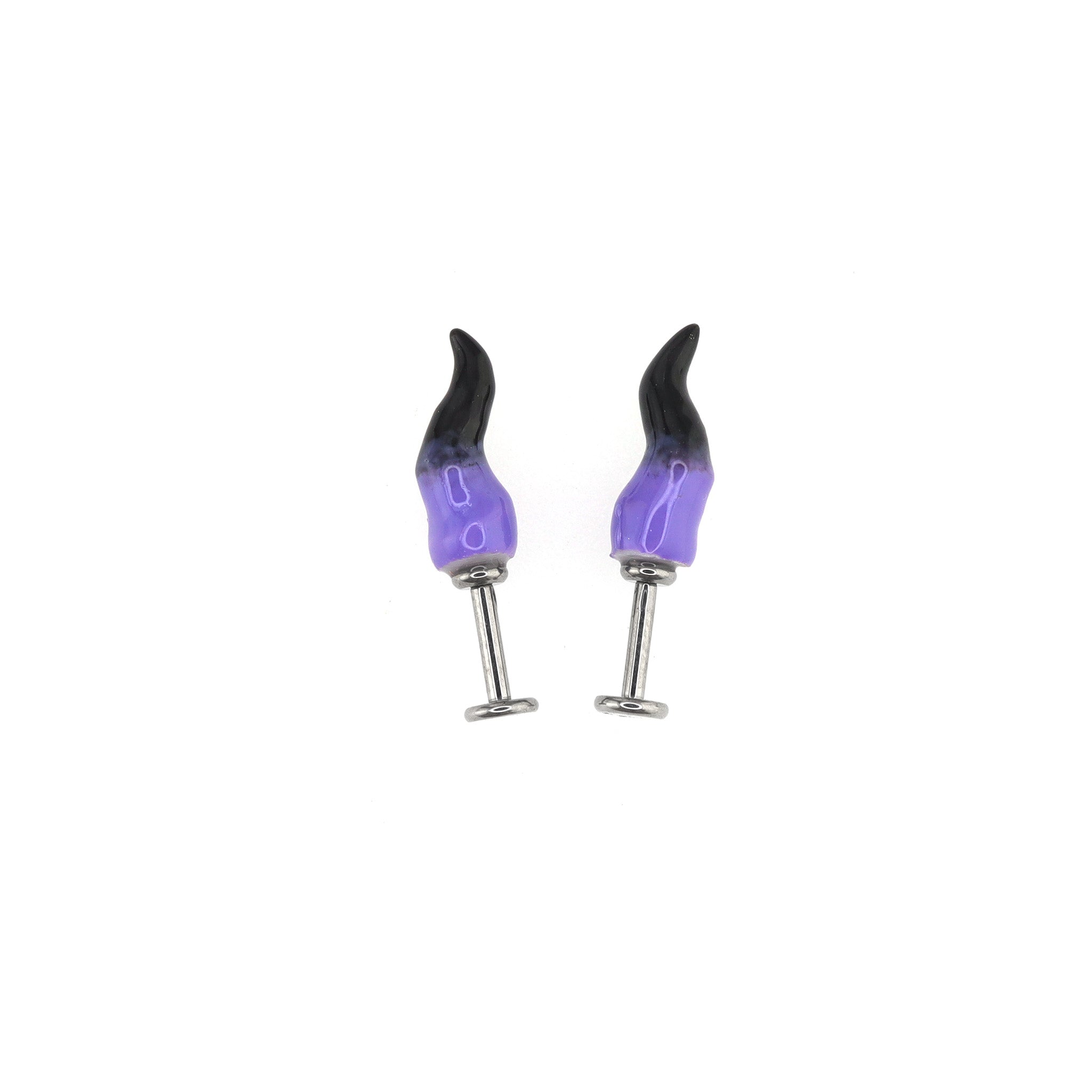 Purple Satan Titanium Helix Studs ph1