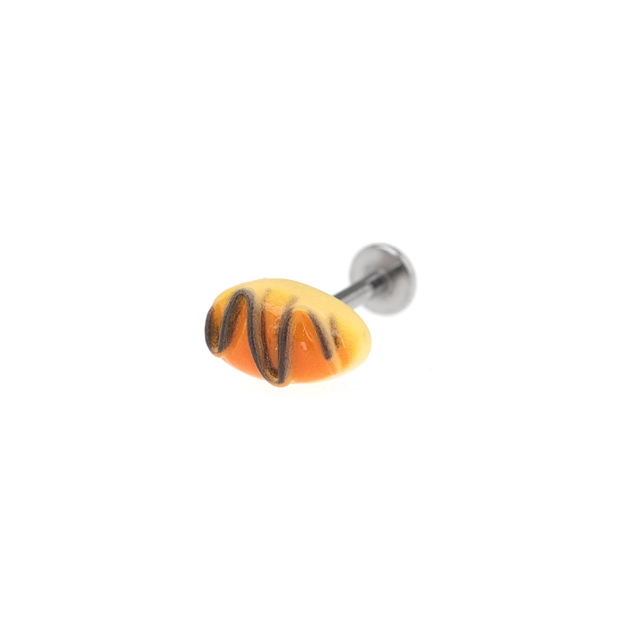 Chocolate Croissant stainless steel Ear Studs ph1