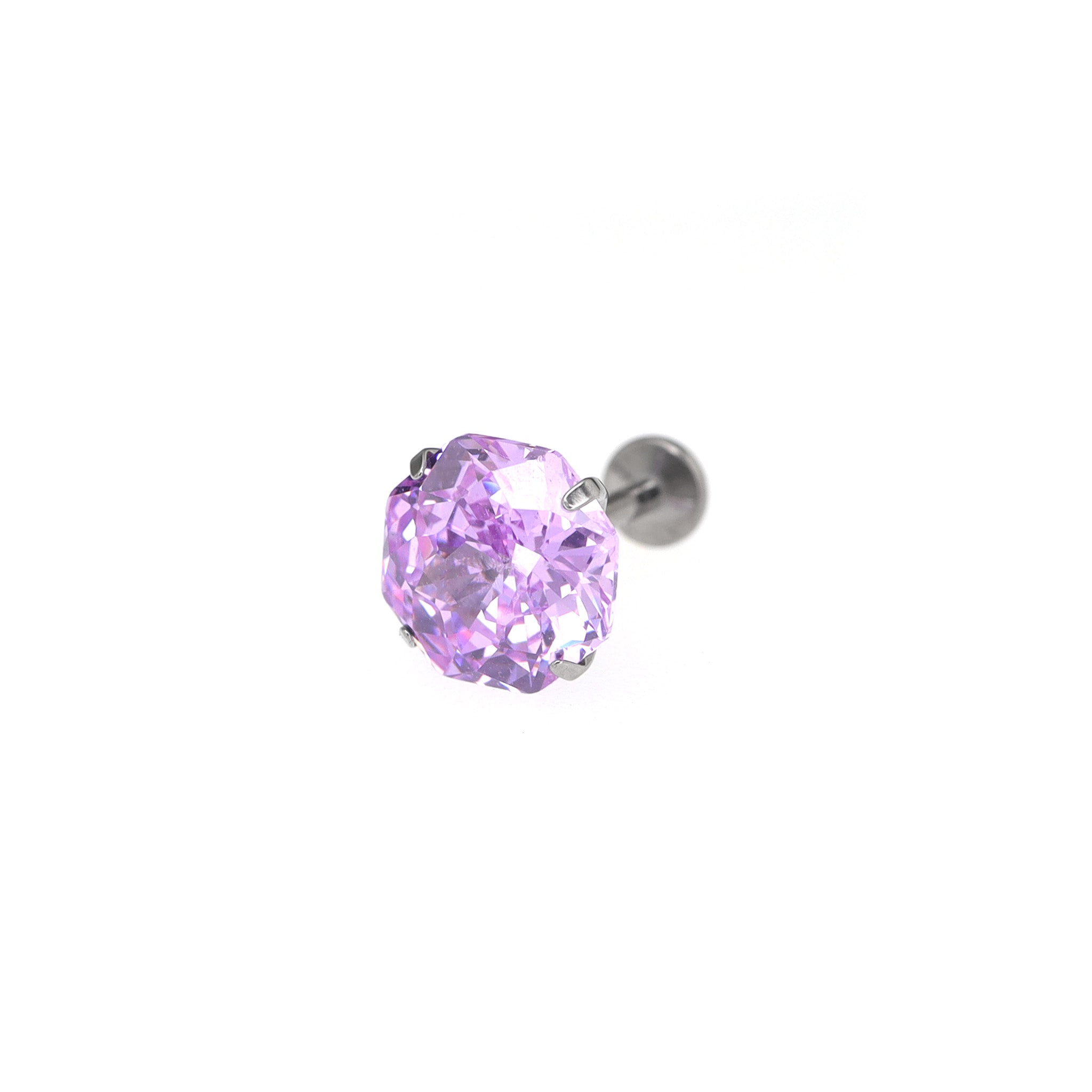 High-Shine CZ Bouquet Internally Threaded Titanium Studs ph1