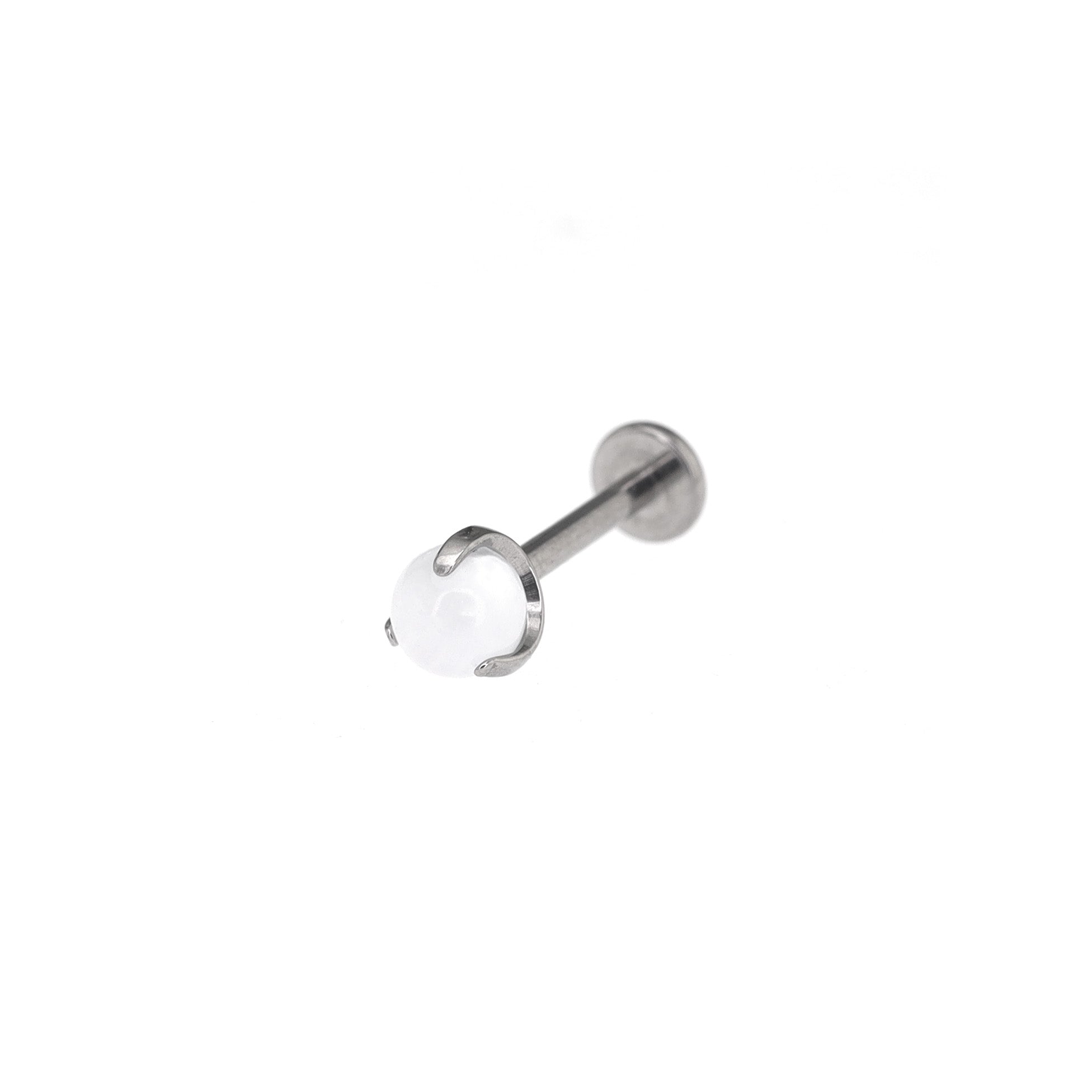 Translucent Cat's Eye Internally Threaded Titanium Studs ph1