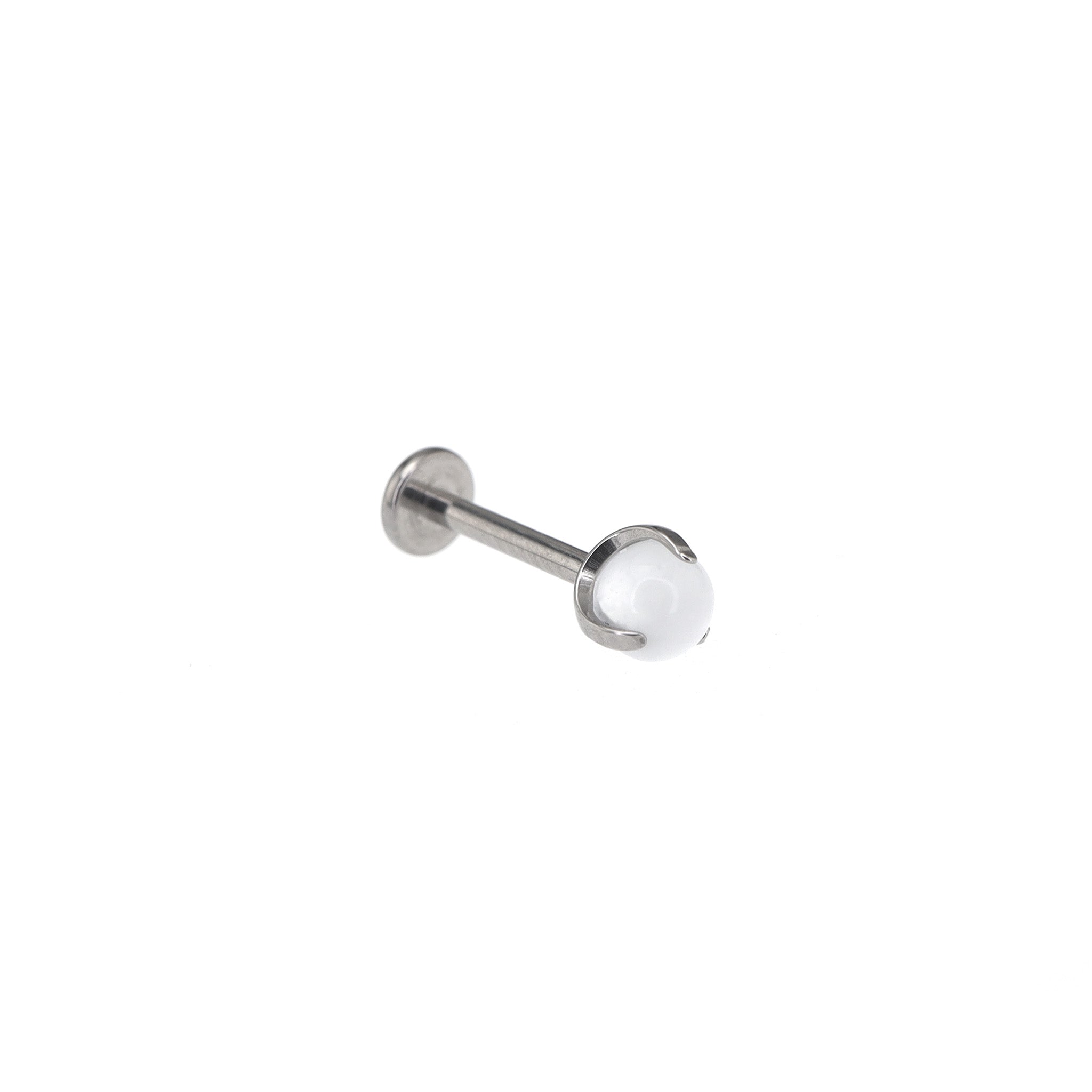 Translucent Cat's Eye Internally Threaded Titanium Studs ph1