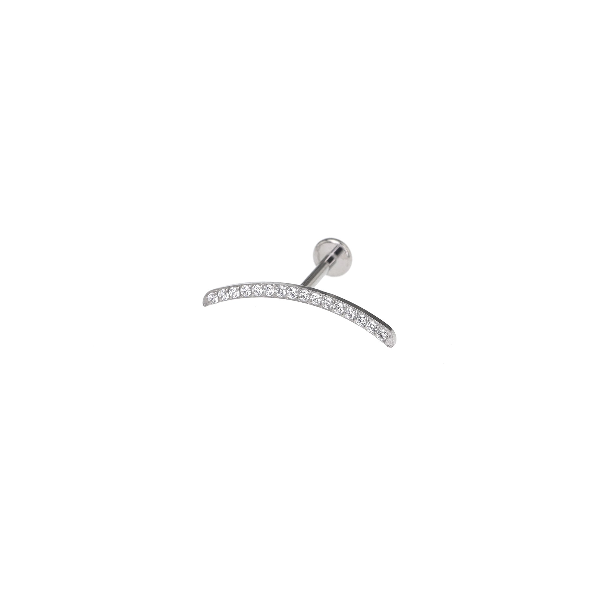CZ Curved Titanium Tragus Studs