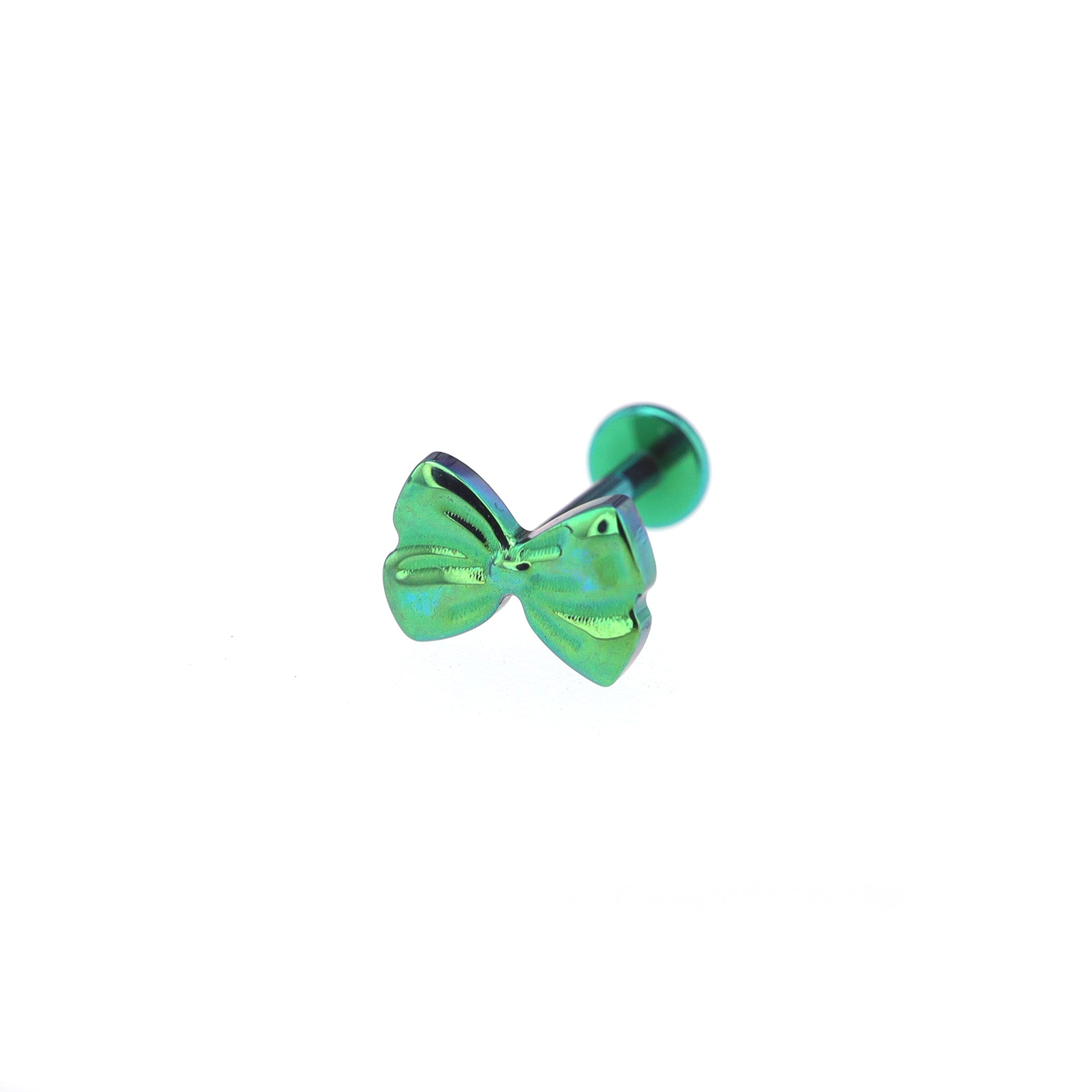 3D Cute Bow Internally Threaded Titanium Titanium
