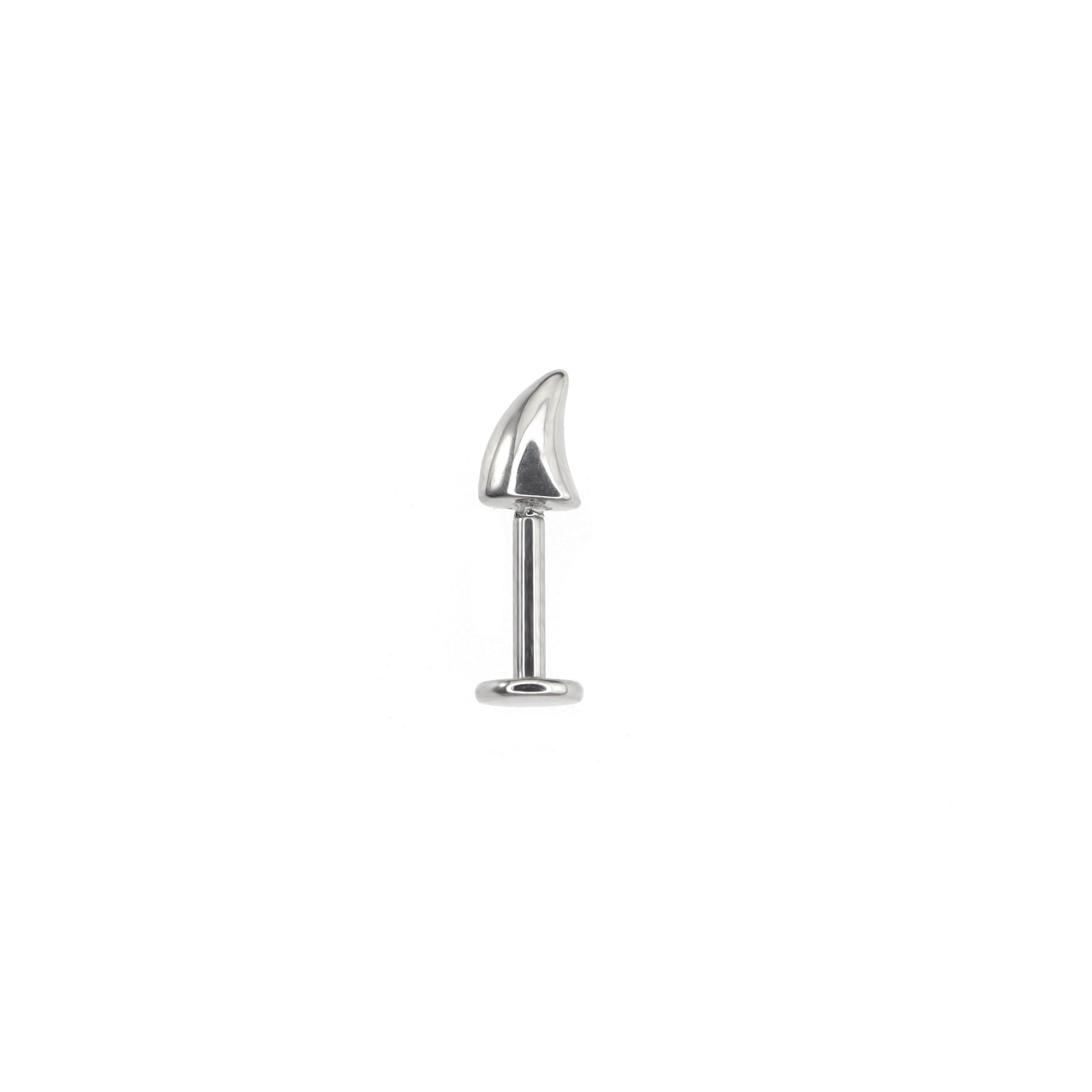 Devil Horn Internally Threaded stainless steel Ear Stud