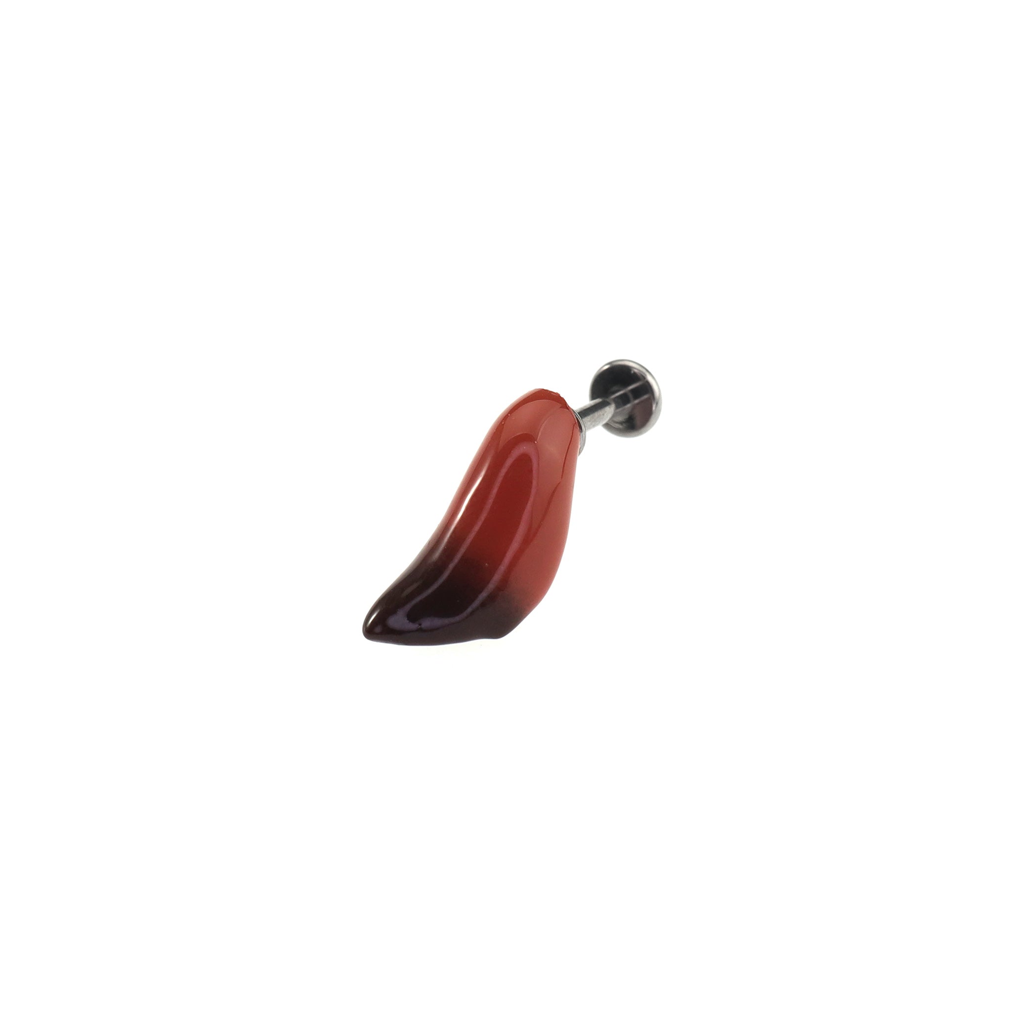 Wolf & Fox Tail Flat Back Titanium Stud