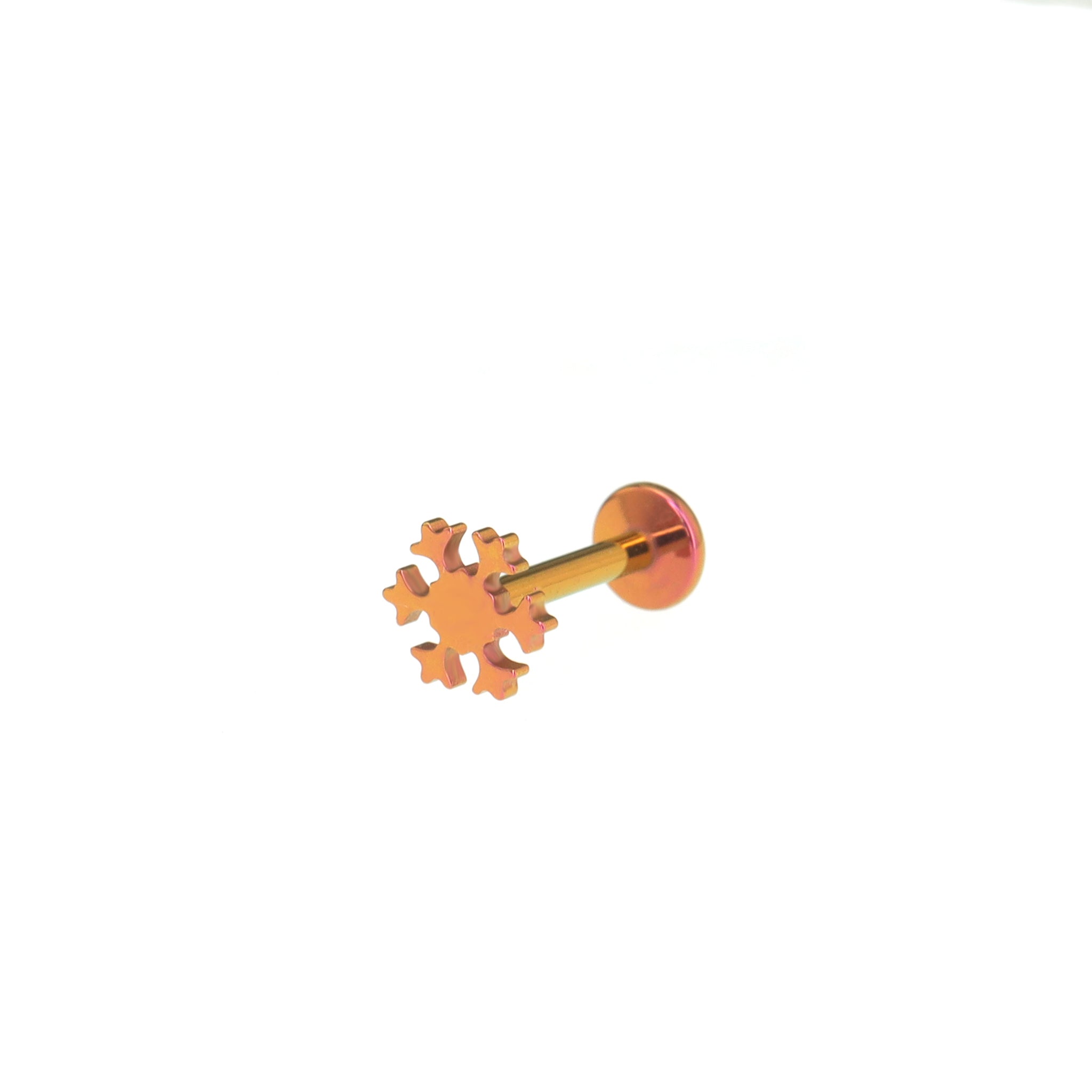 Mini Snowflake Titanium Ear Studs