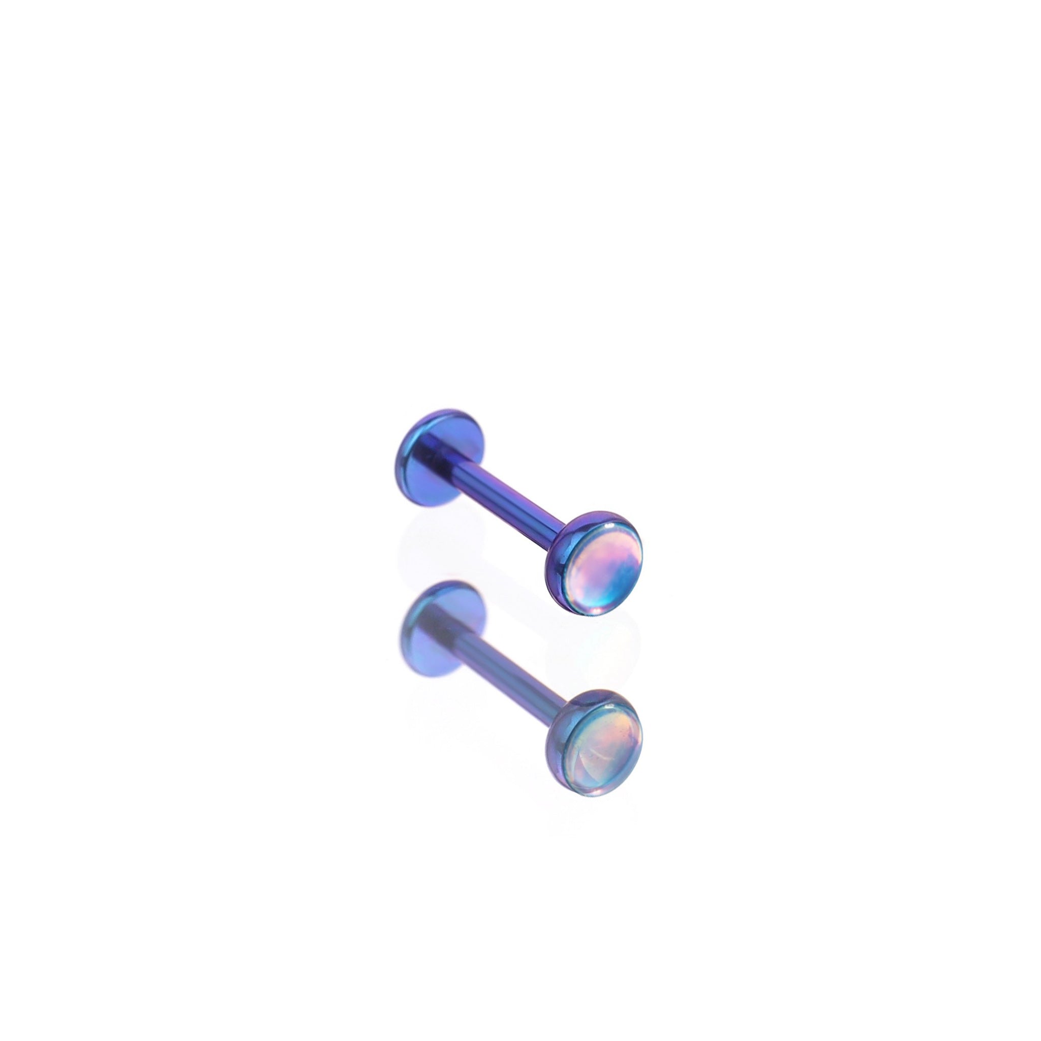 Colorful Resin Oil Slick Titanium Lip Ring