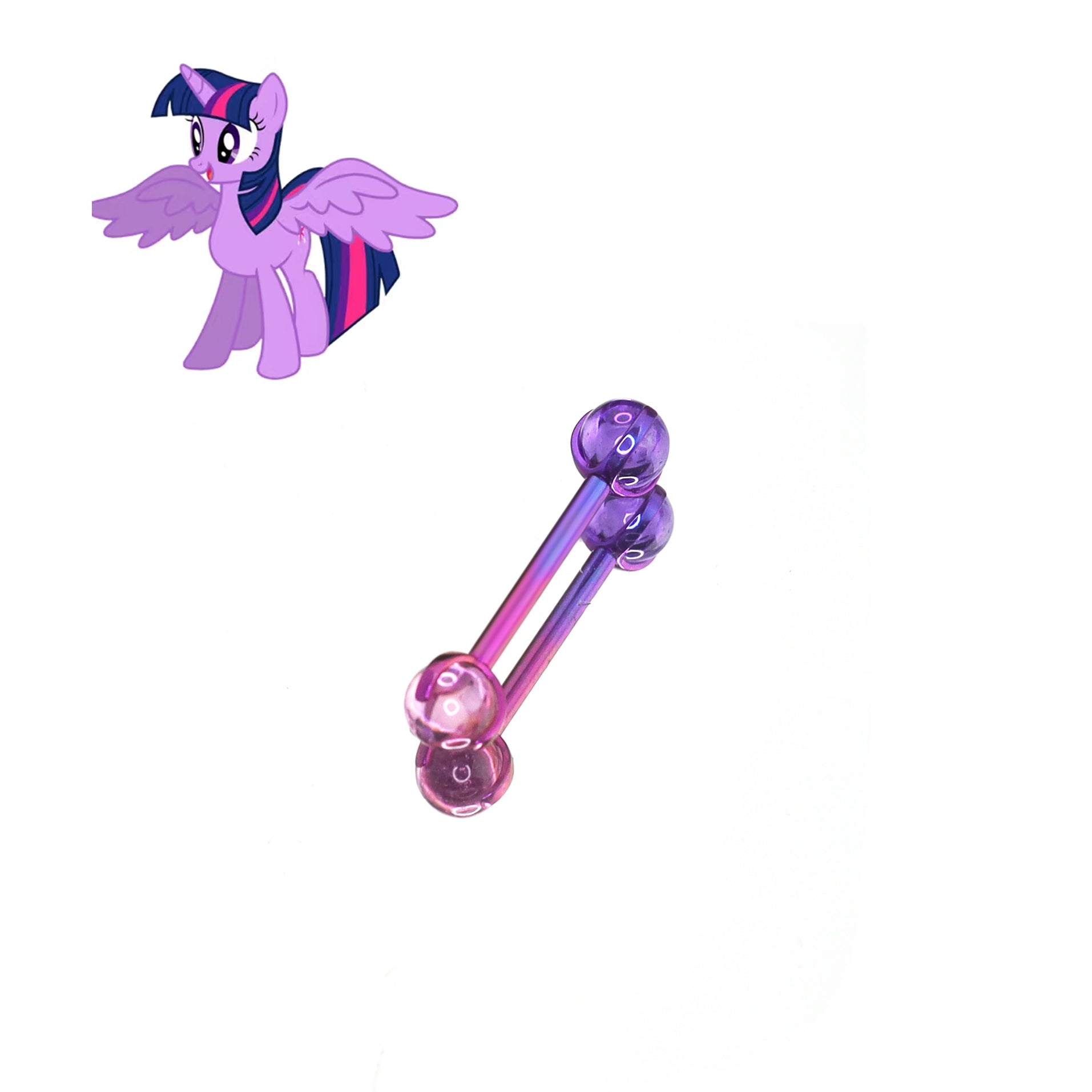 MLP Titanium Internally Threaded  Zirconia Barbell - Tongue & Ear