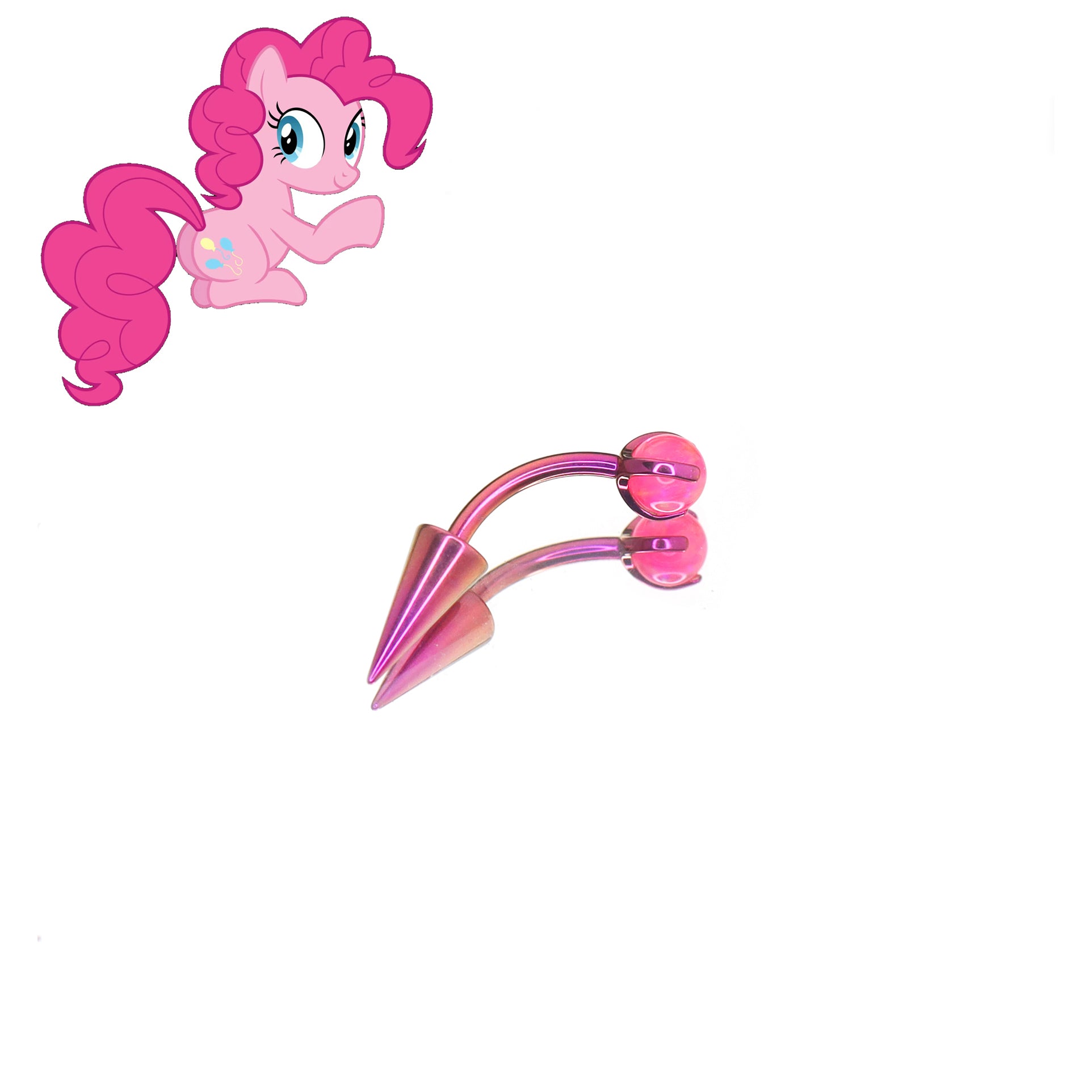 MLP Titanium Inner Thread Zirconia Stud -  Eyebrow & Rook & Ear