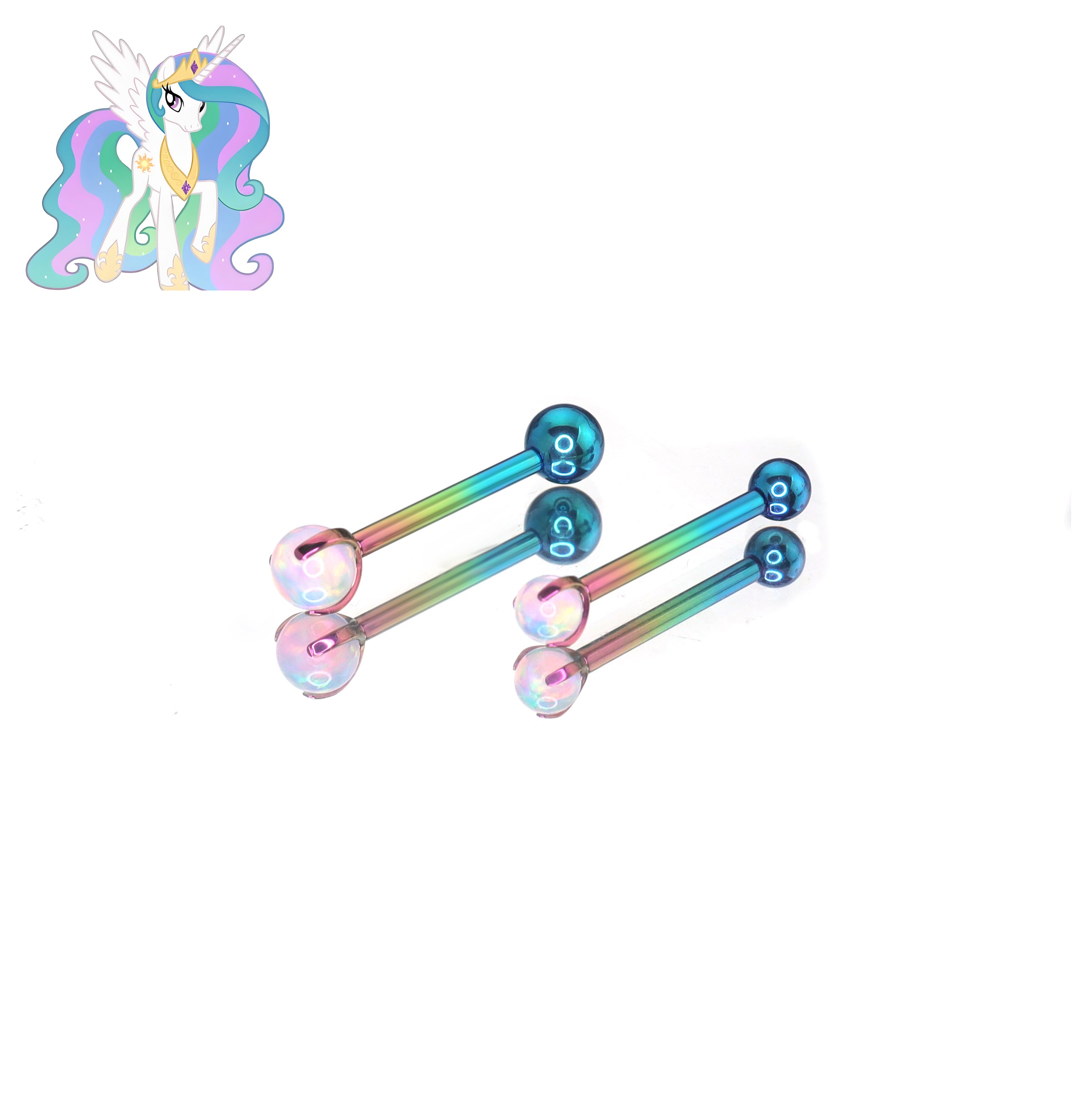 MLP  Opal CZ  Barbell - Tongue