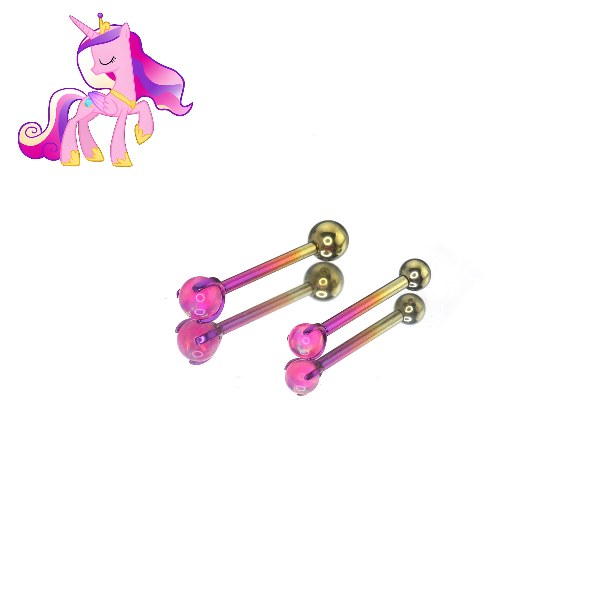 MLP  Opal CZ  Barbell - Tongue