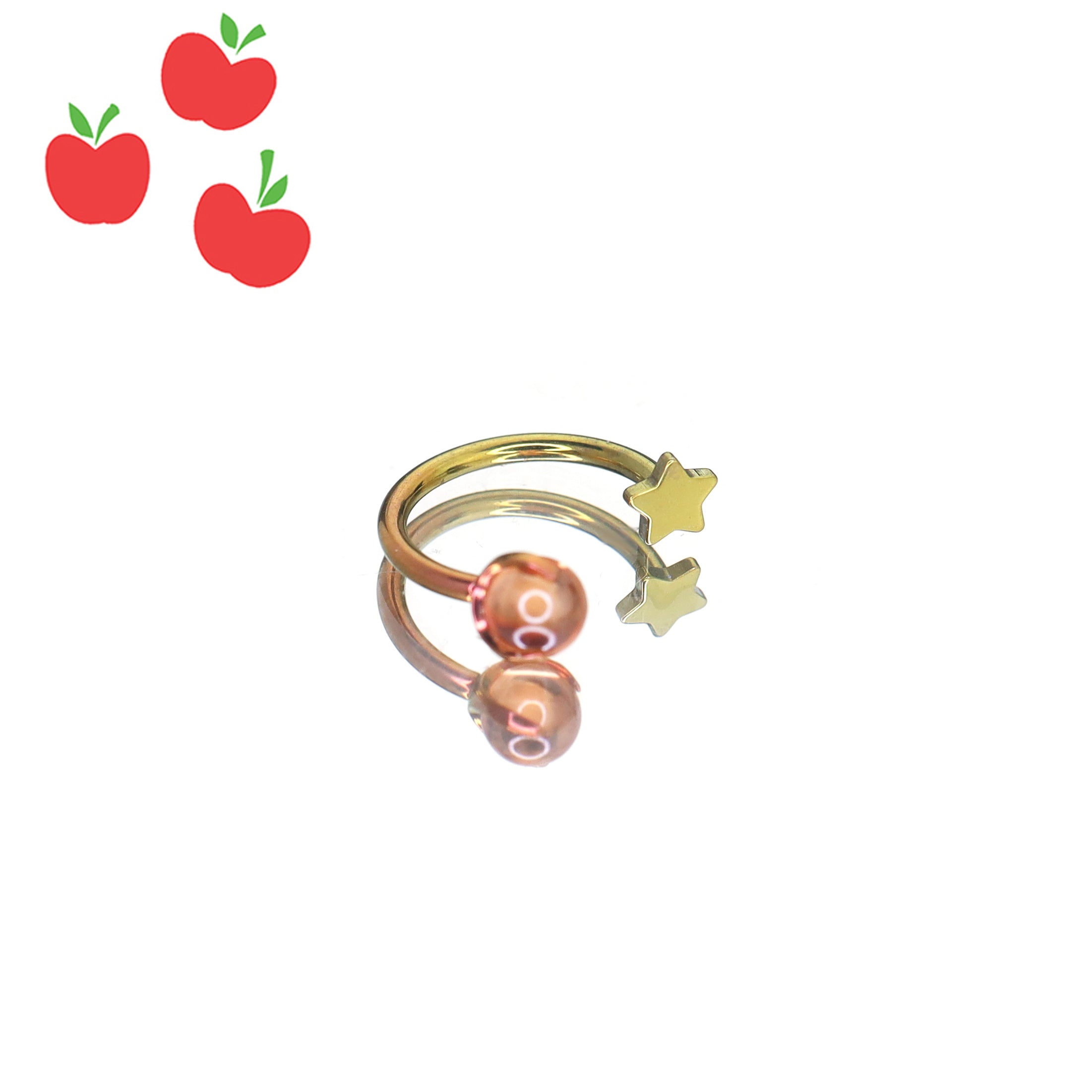 MLP Titanium Internally Threaded  Zirconia Ring - Horseshoe, Cartilage, Earring & Labret