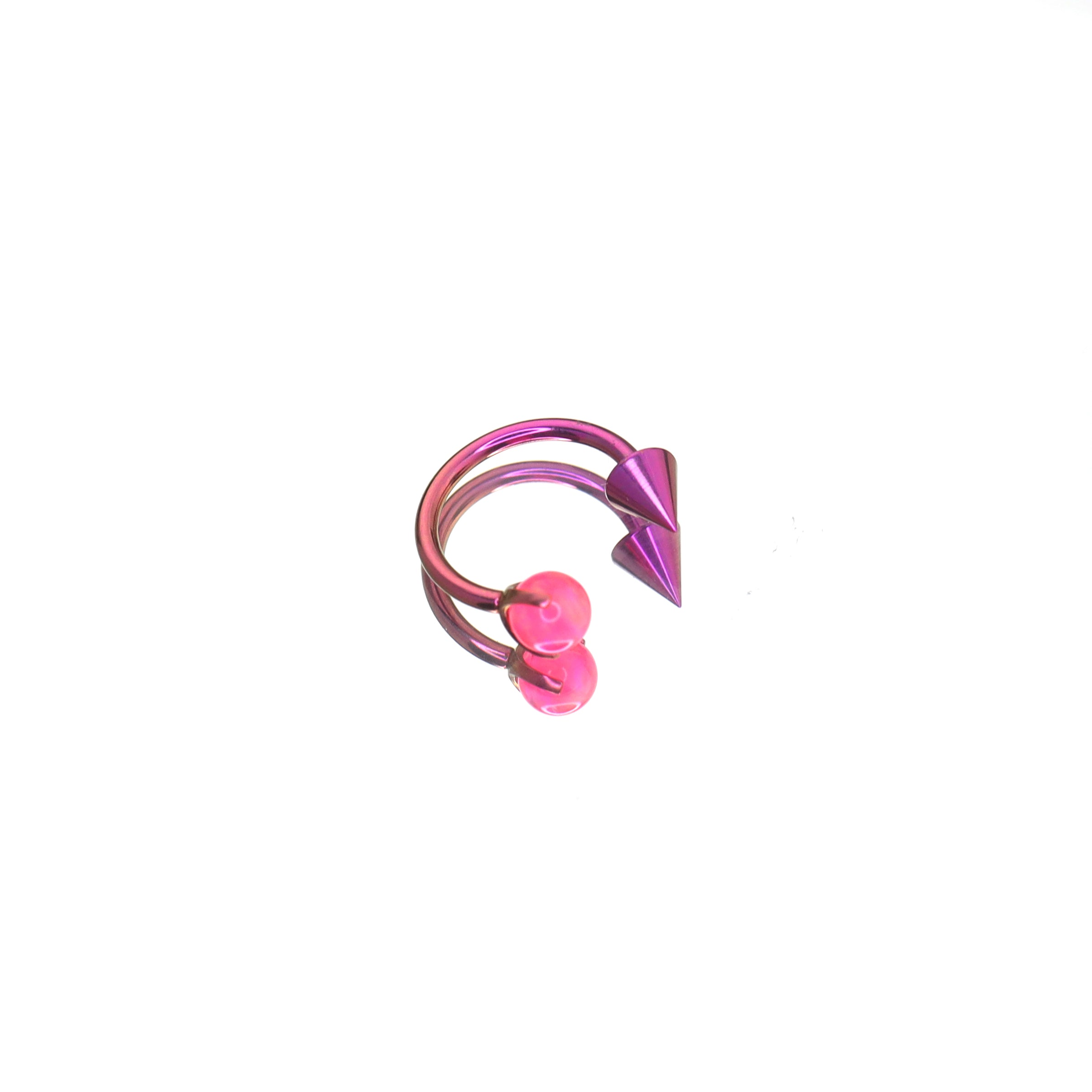 MLP Titanium Internally Threaded  Zirconia Ring - Horseshoe, Cartilage, Earring & Labret