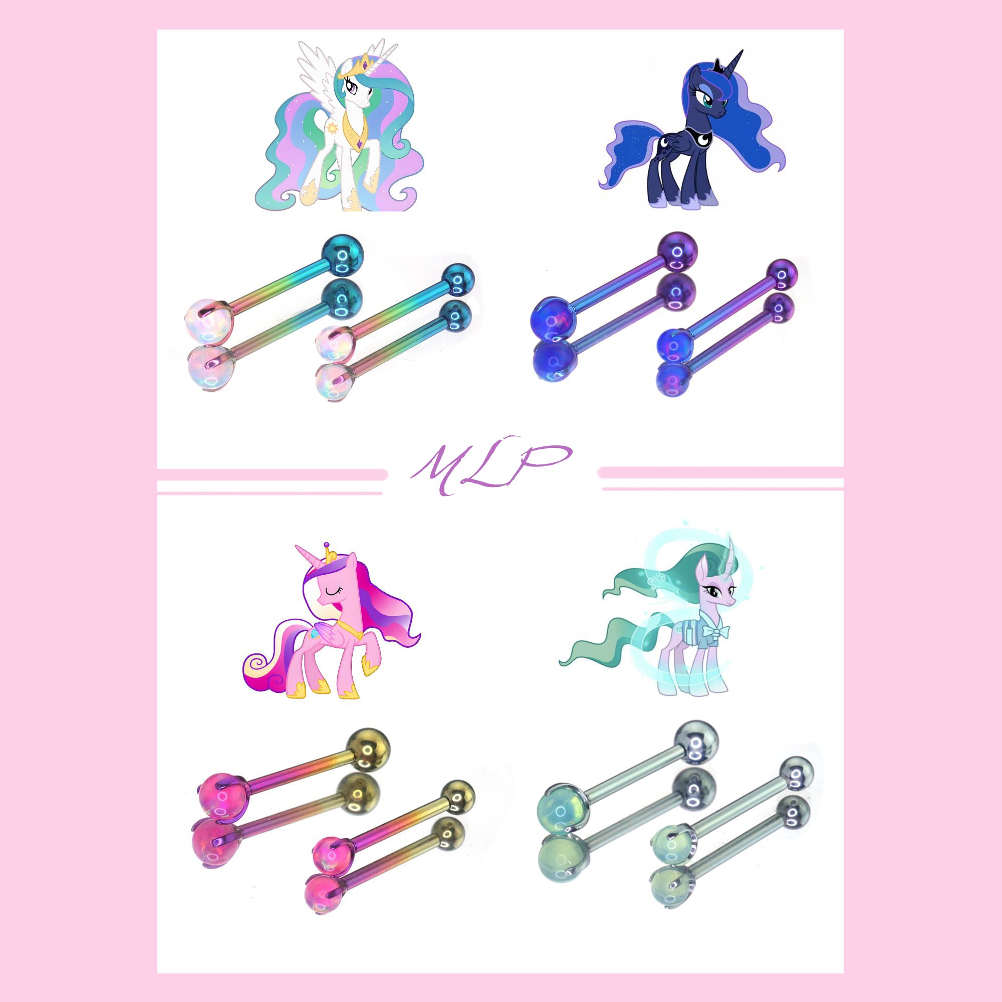 MLP  Opal CZ  Barbell - Tongue