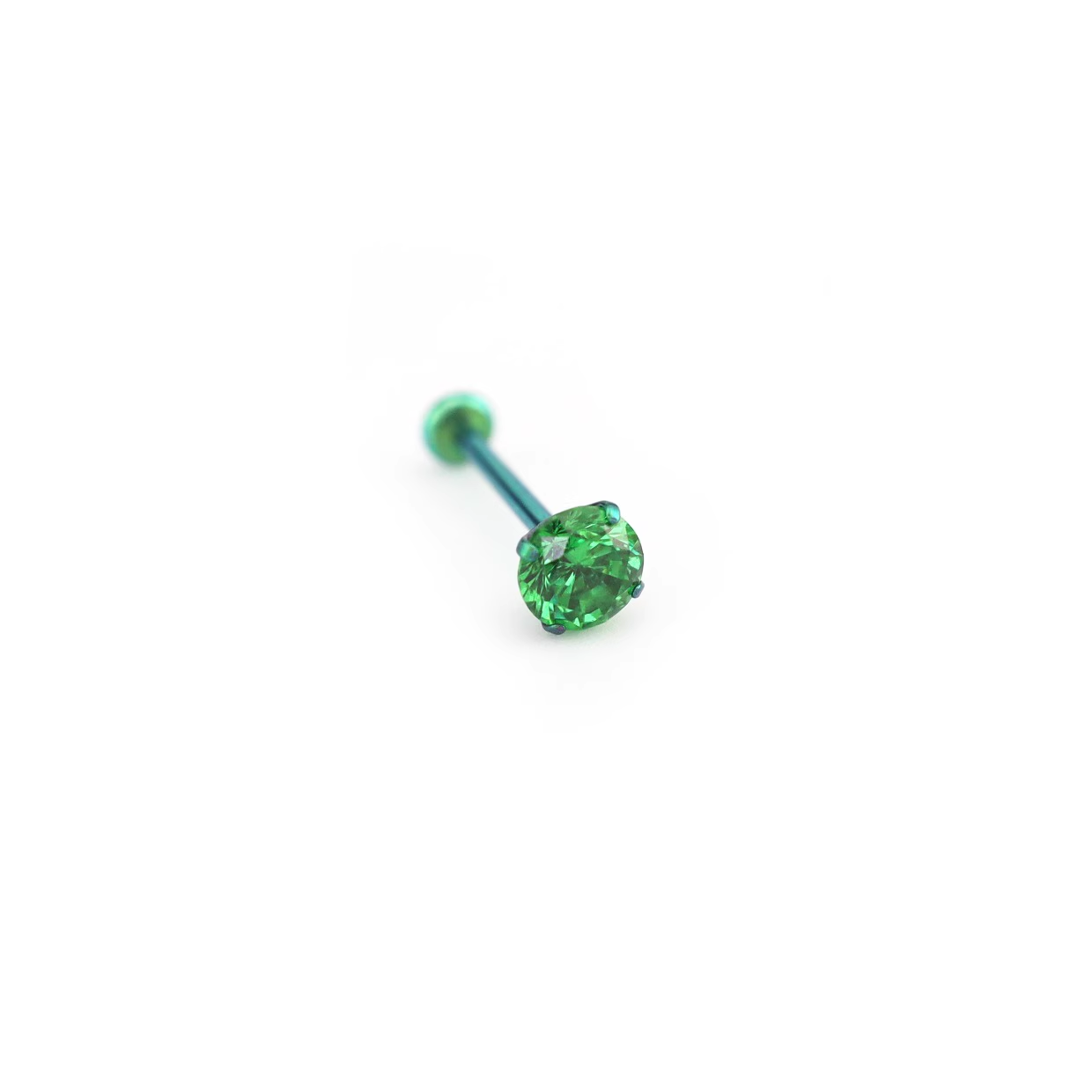 Titanium CZ Threadless Pin