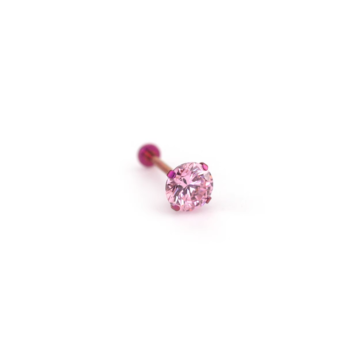 Titanium CZ Threadless Pin