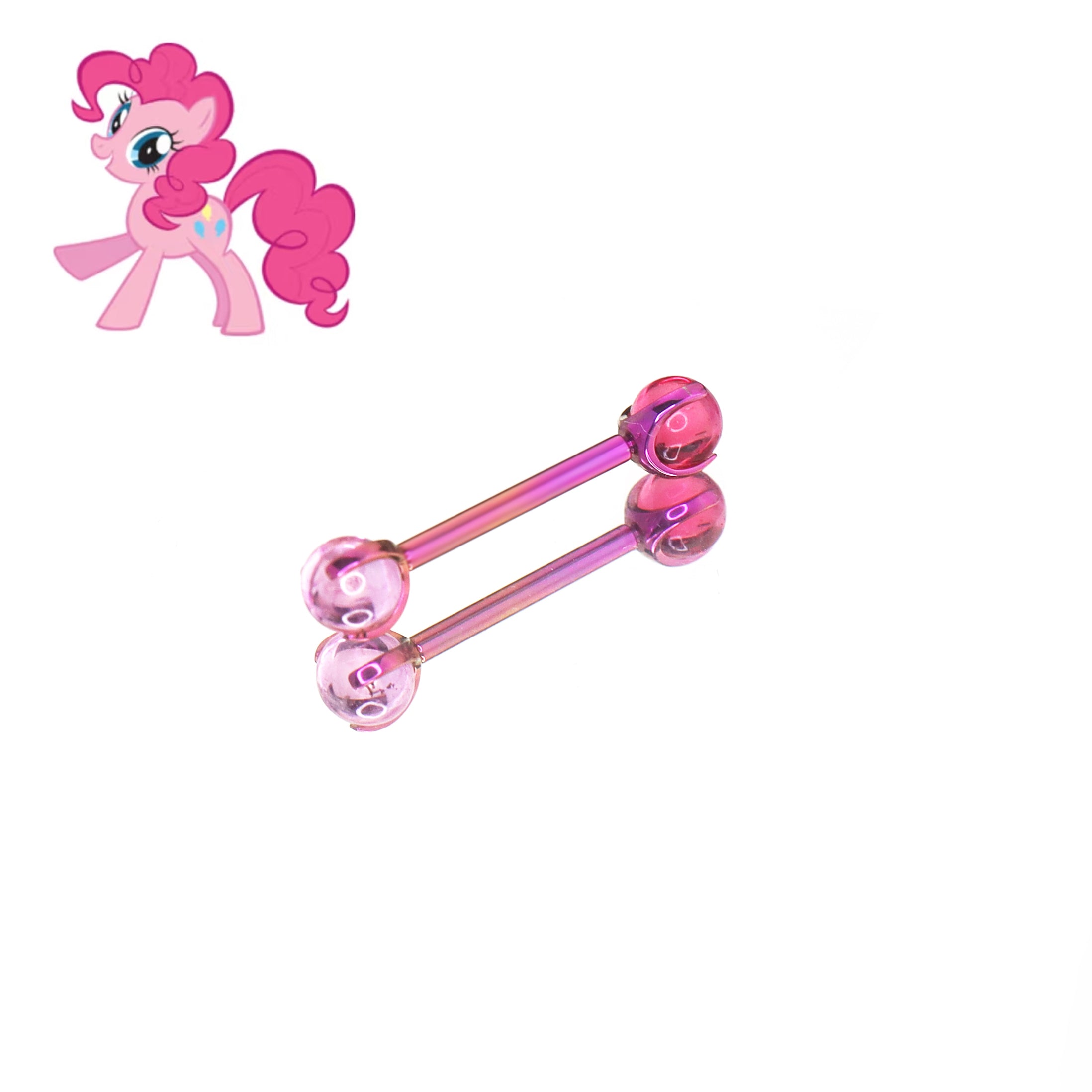 MLP Titanium Internally Threaded  Zirconia Barbell - Tongue & Ear