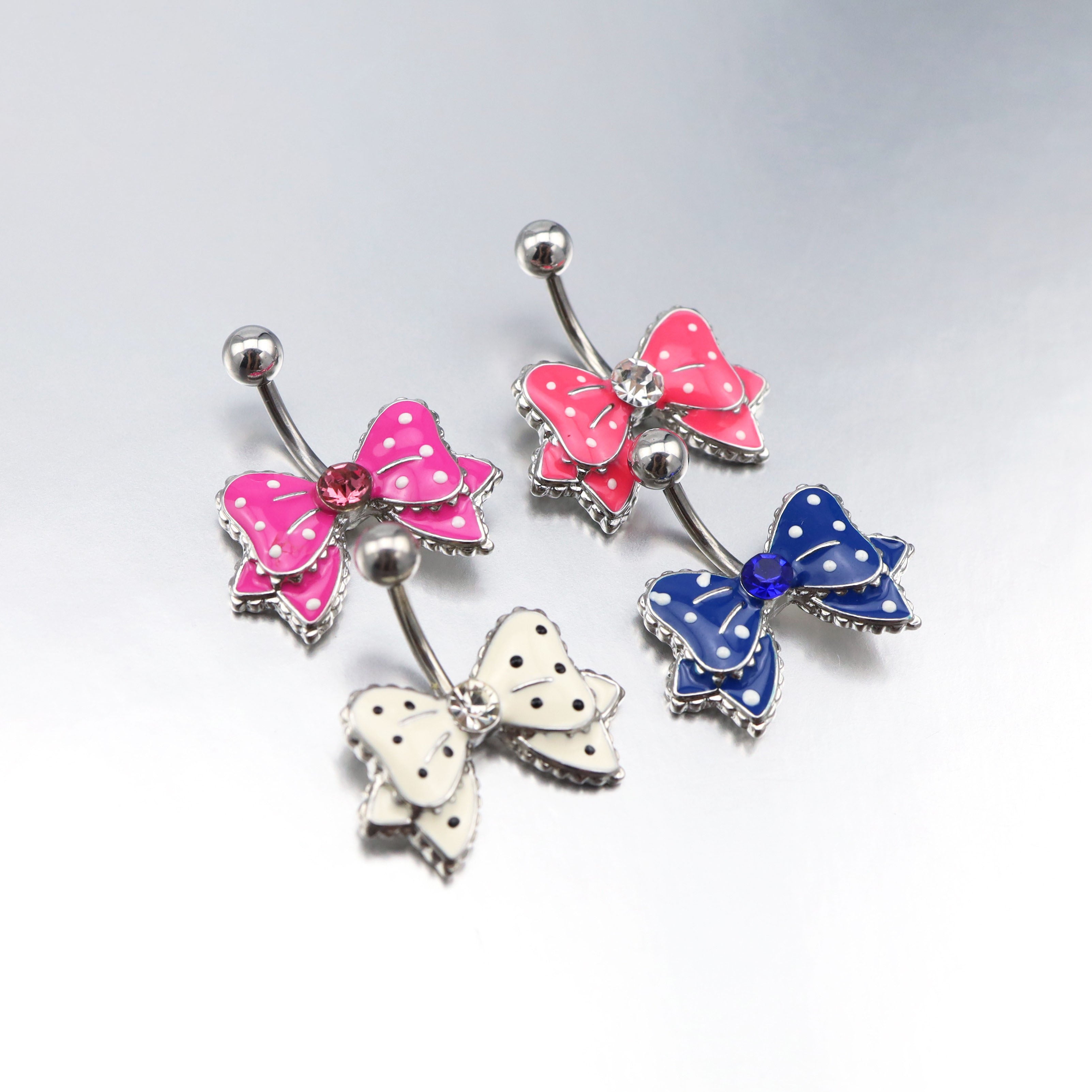 Butterfly Crystal stainless steel Belly Ring