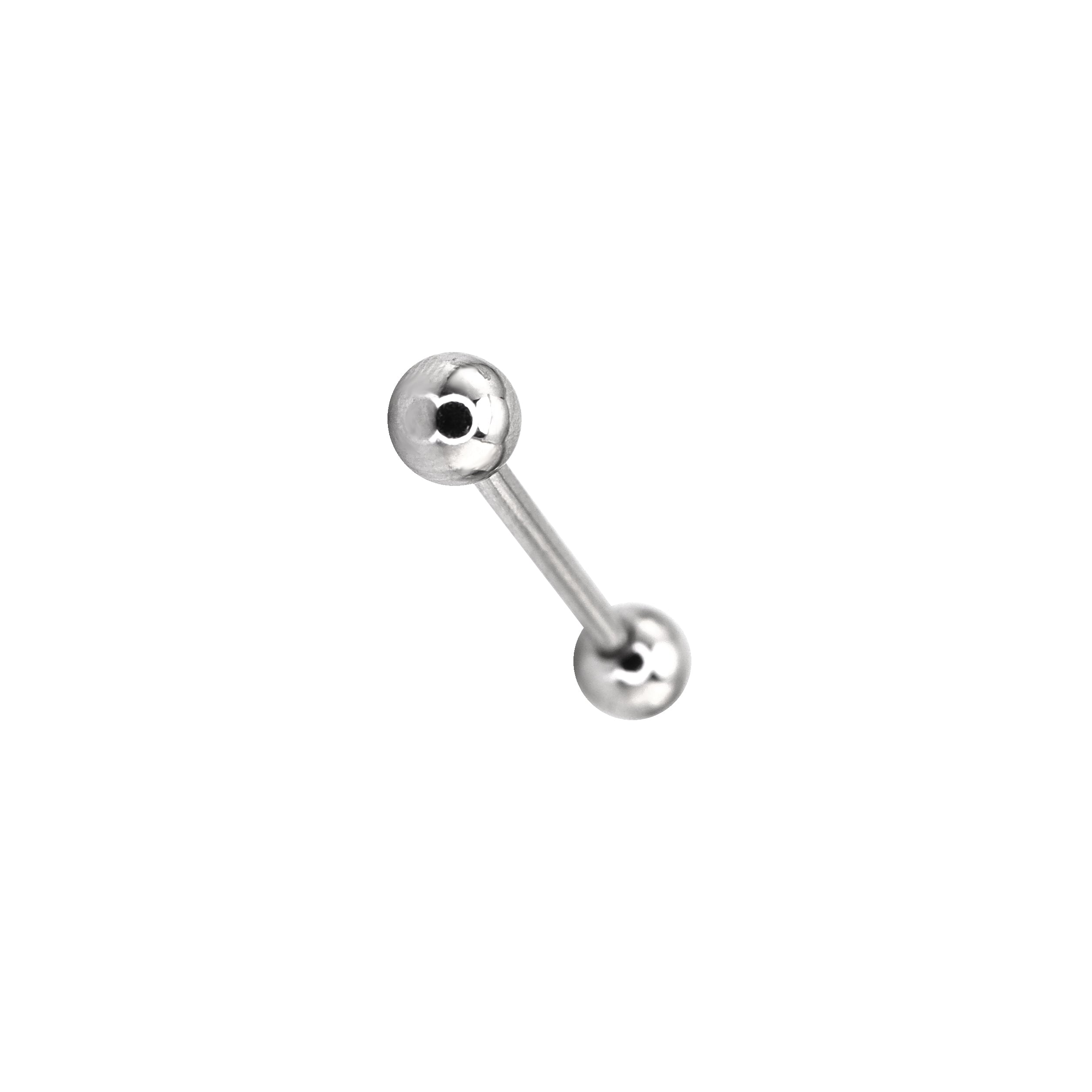 Classic externally threaded S925 Sterling Silver barbell studs