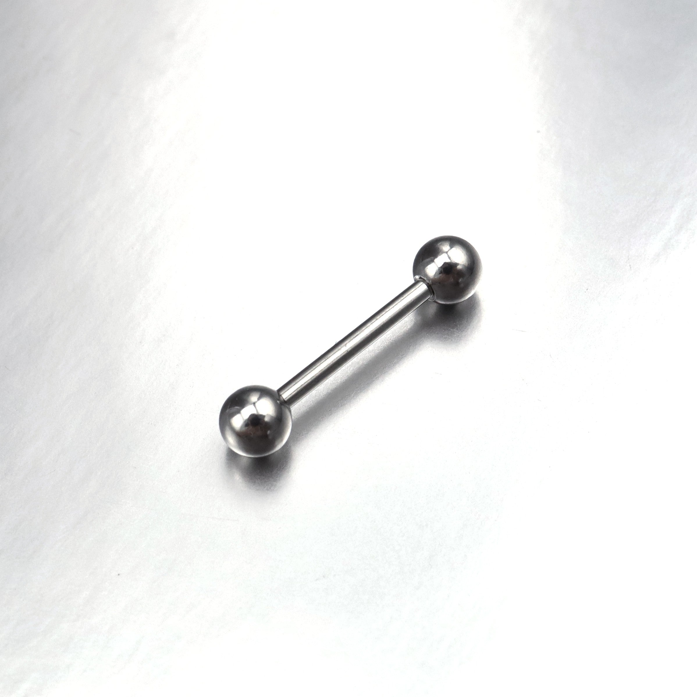 Classic externally threaded S925 Sterling Silver barbell studs