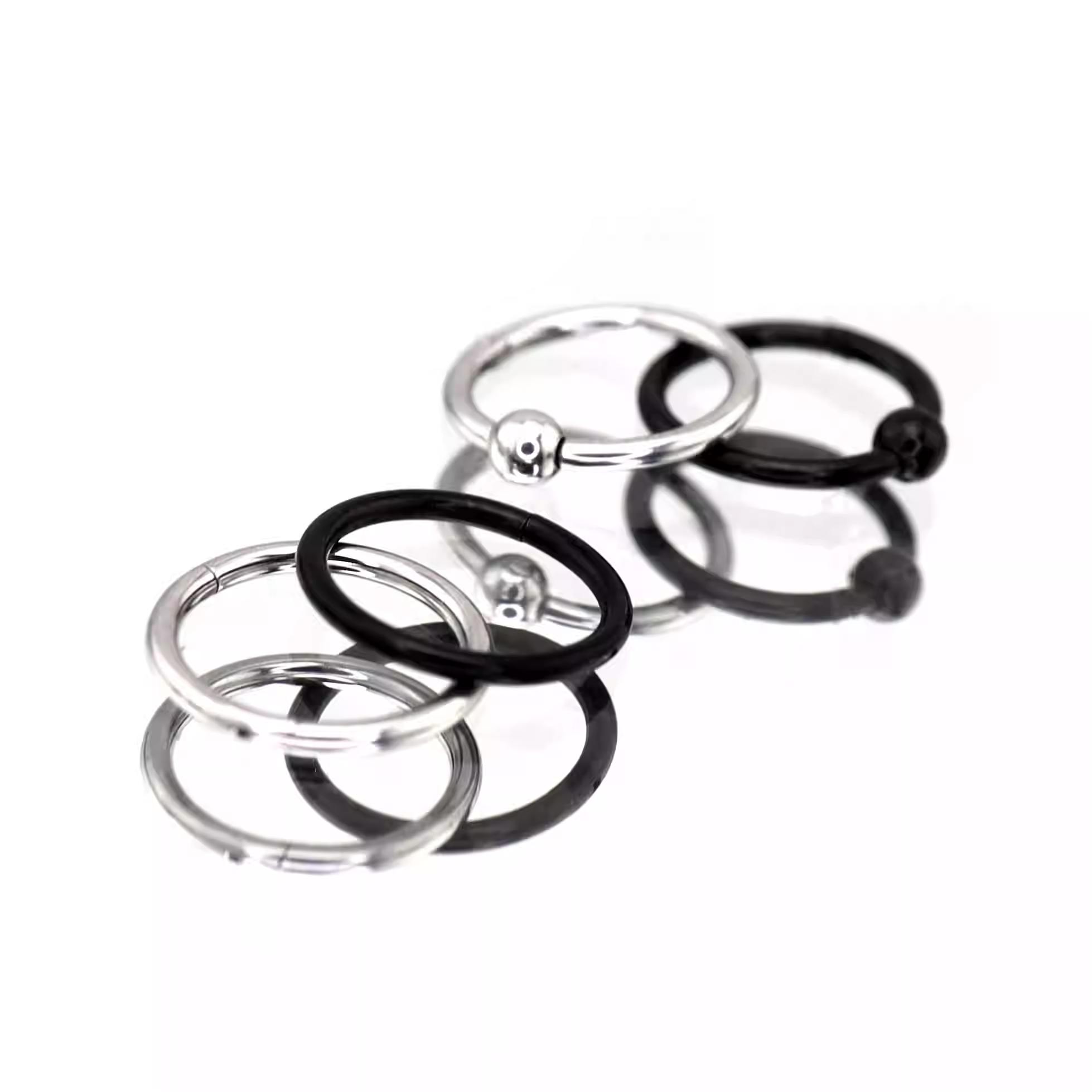 4PCS 16G stainless Nose Hoop Set