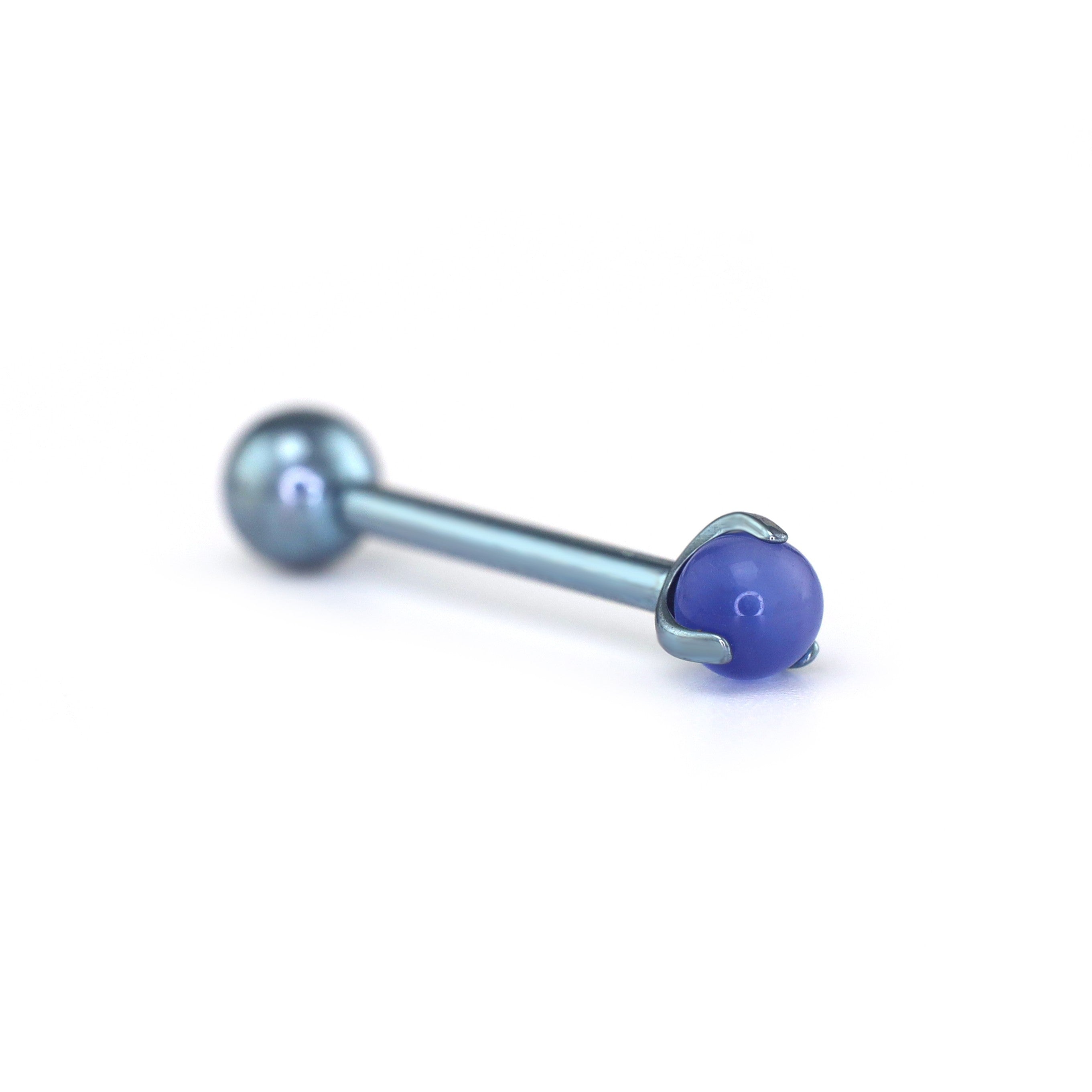 Agate Ball internally threaded Titanium barbell stud