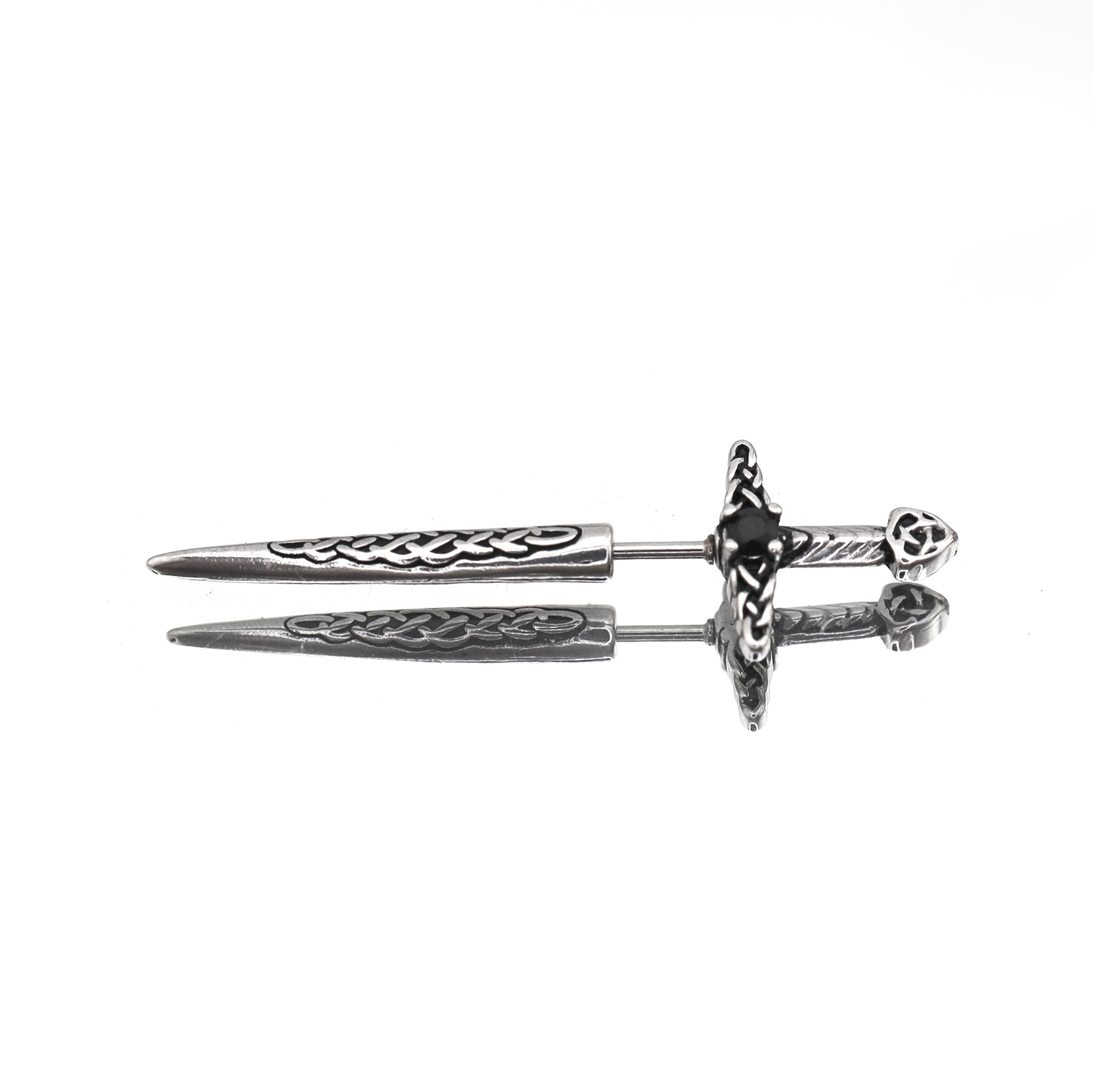 Engraved Dark Fantasy Dagger stainless steel Studs ph1