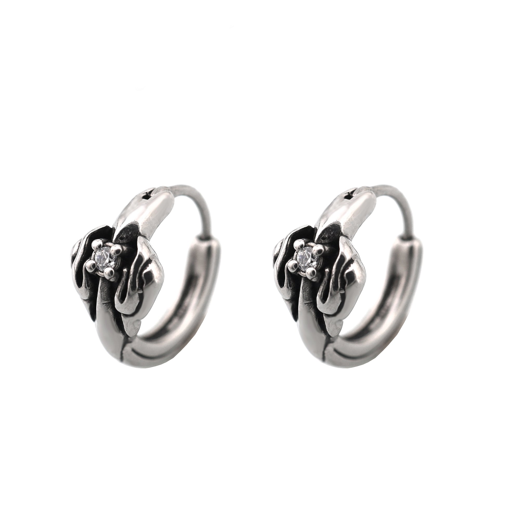 Gothic White CZ tainless steel Earrings ph1
