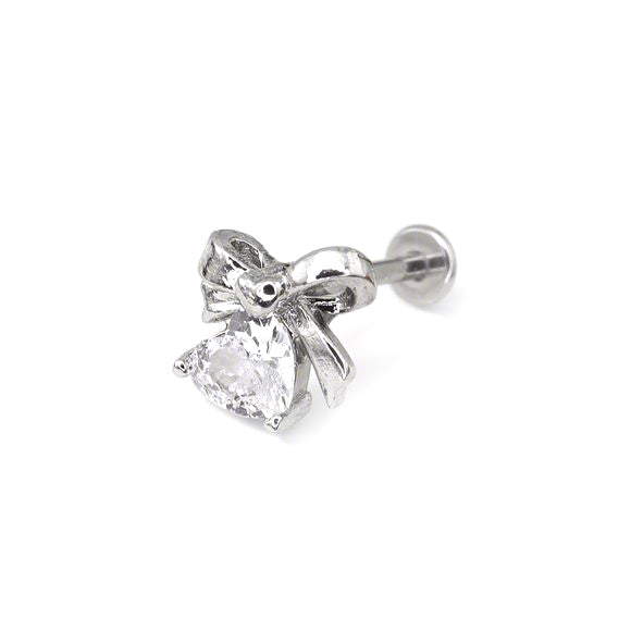 Bow CZ Bell stainless steel Studs ph1